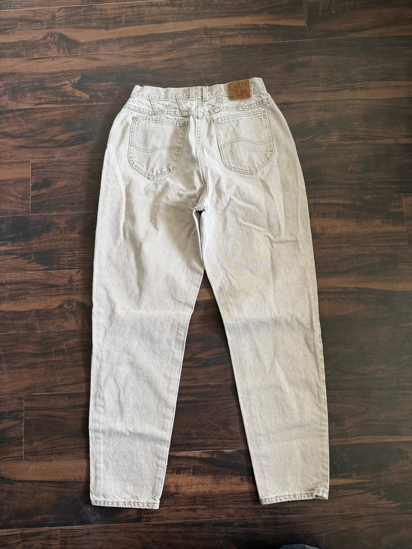 Vintage Lee Riveted Light Wash Tan Denim Jeans- 30x30