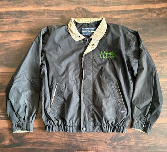 The Thrifting Tree Black Windbreaker Jacket- M