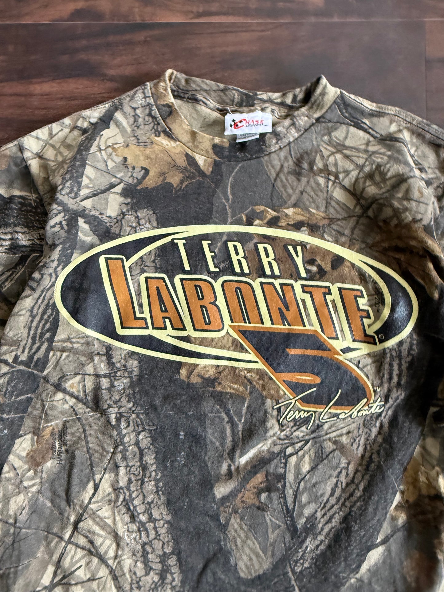 Vintage NASCAR Tree Camouflage Terry Labonte Racing T-Shirt- L