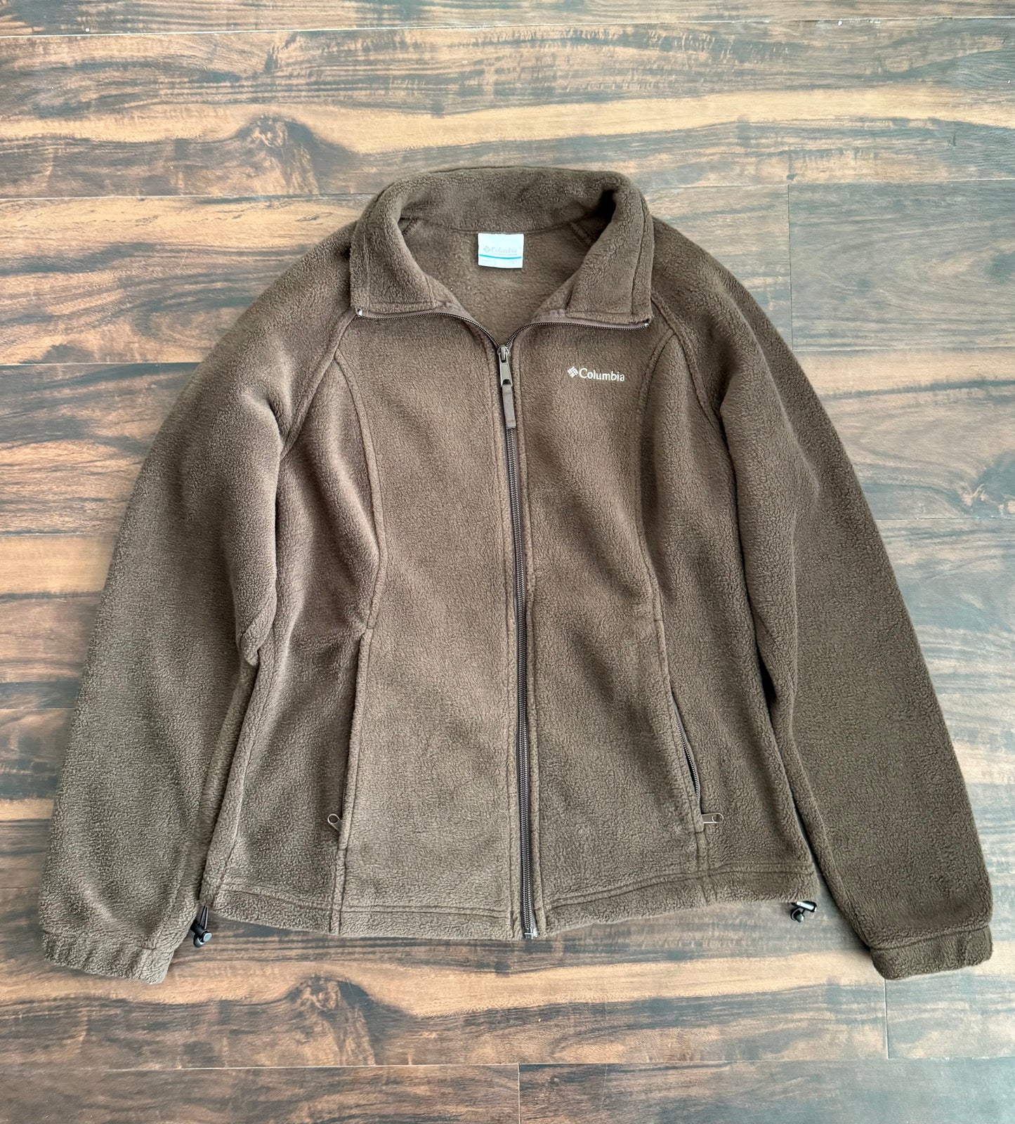 Vintage Columbia Brown Fuzzy Fleece Jacket- M
