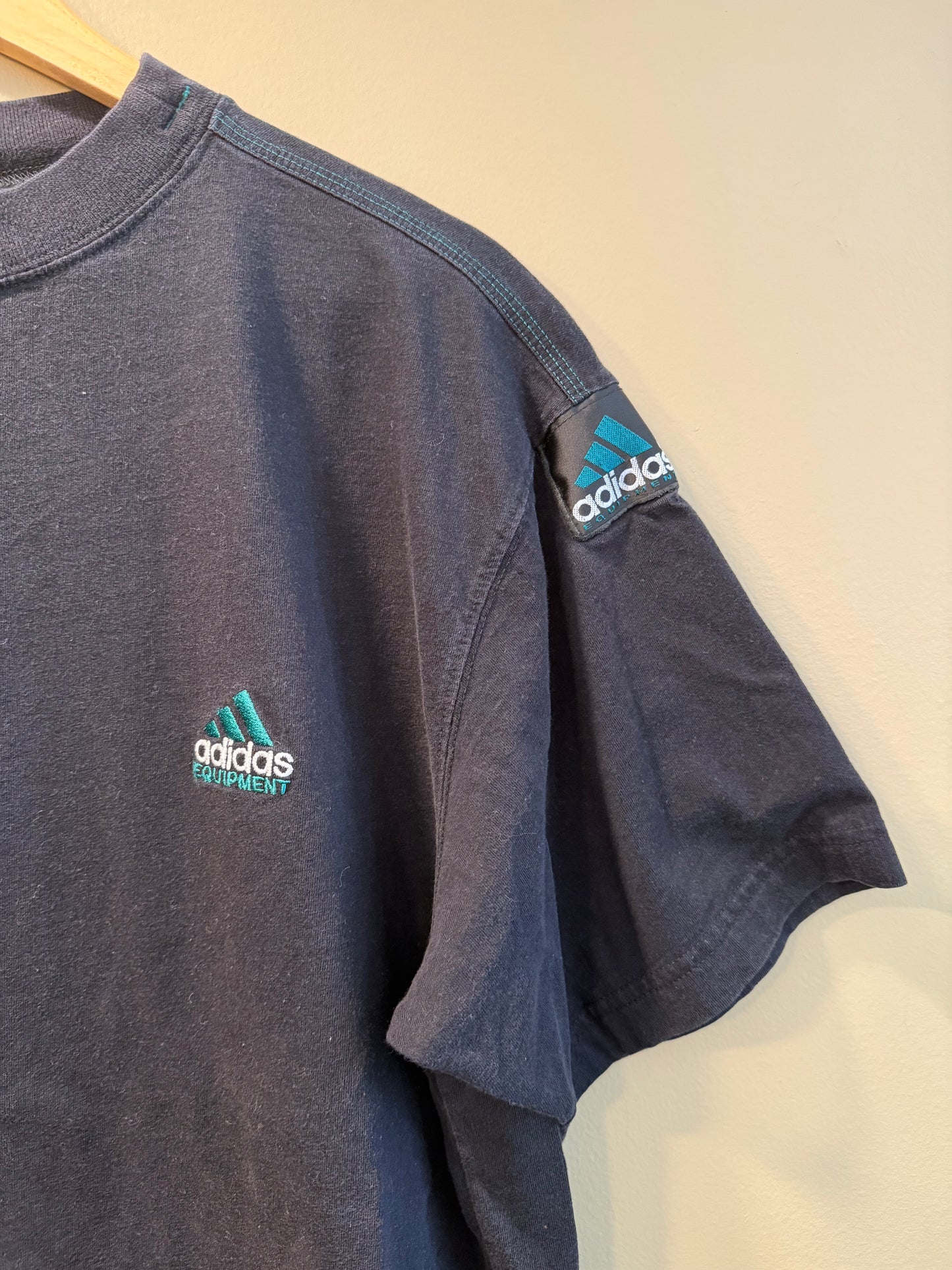 Vintage Adidas Equipment Black T-Shirt- M