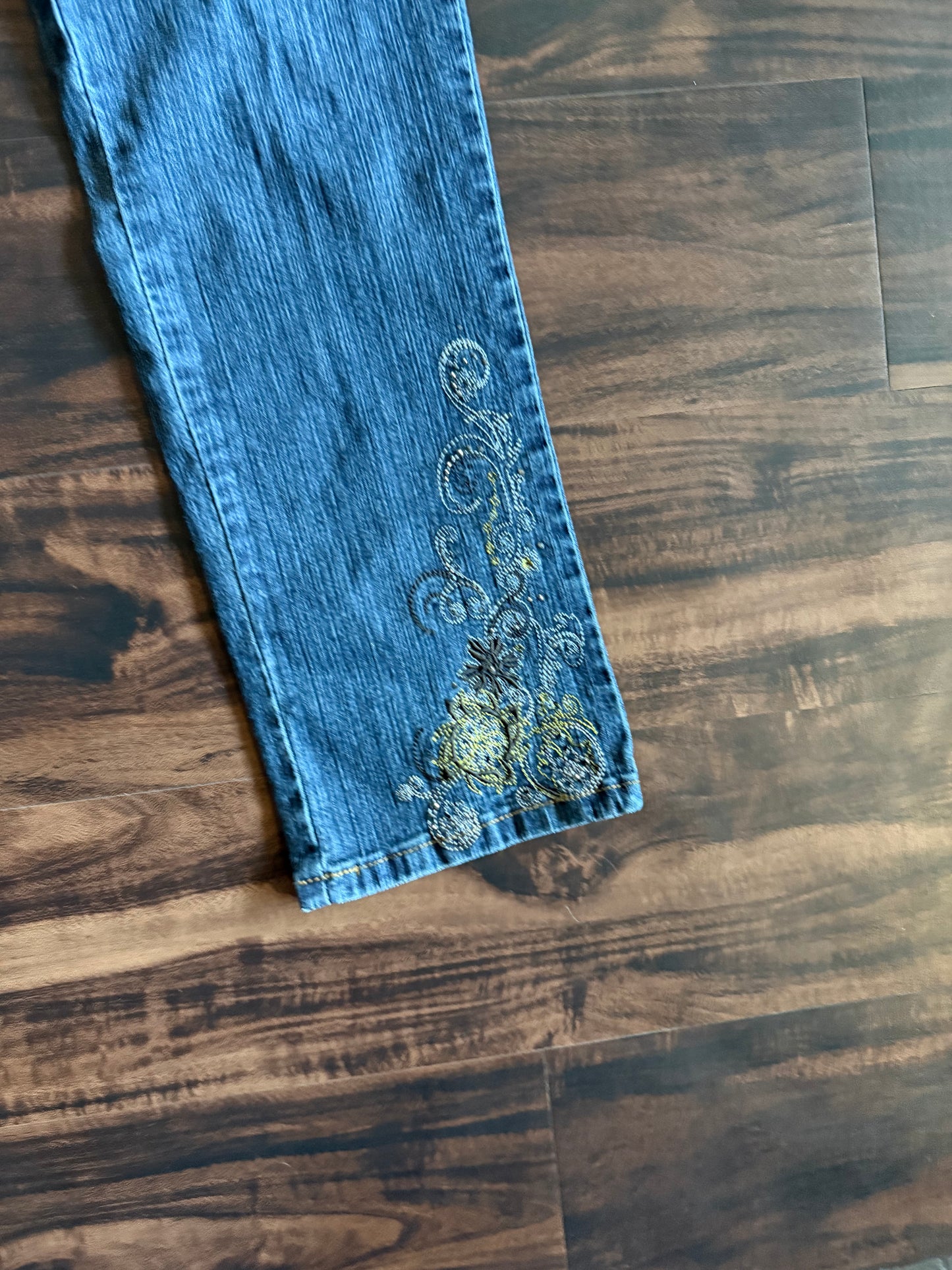 Vintage Y2K JeanBay Stone Encrusted Denim Jeans- 32x31