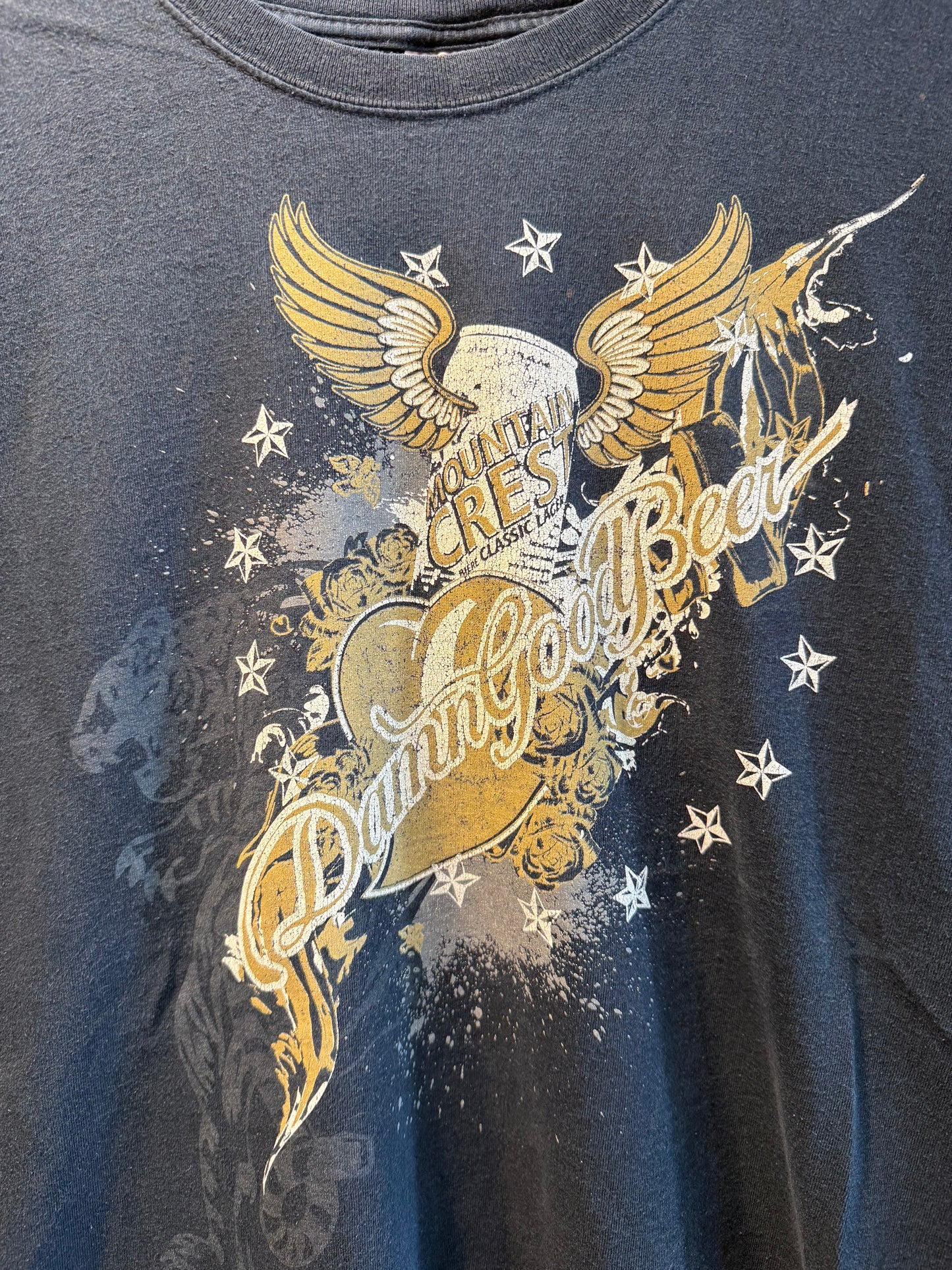 Vintage Mountain Crest Damn Good Beer T-Shirt- XL