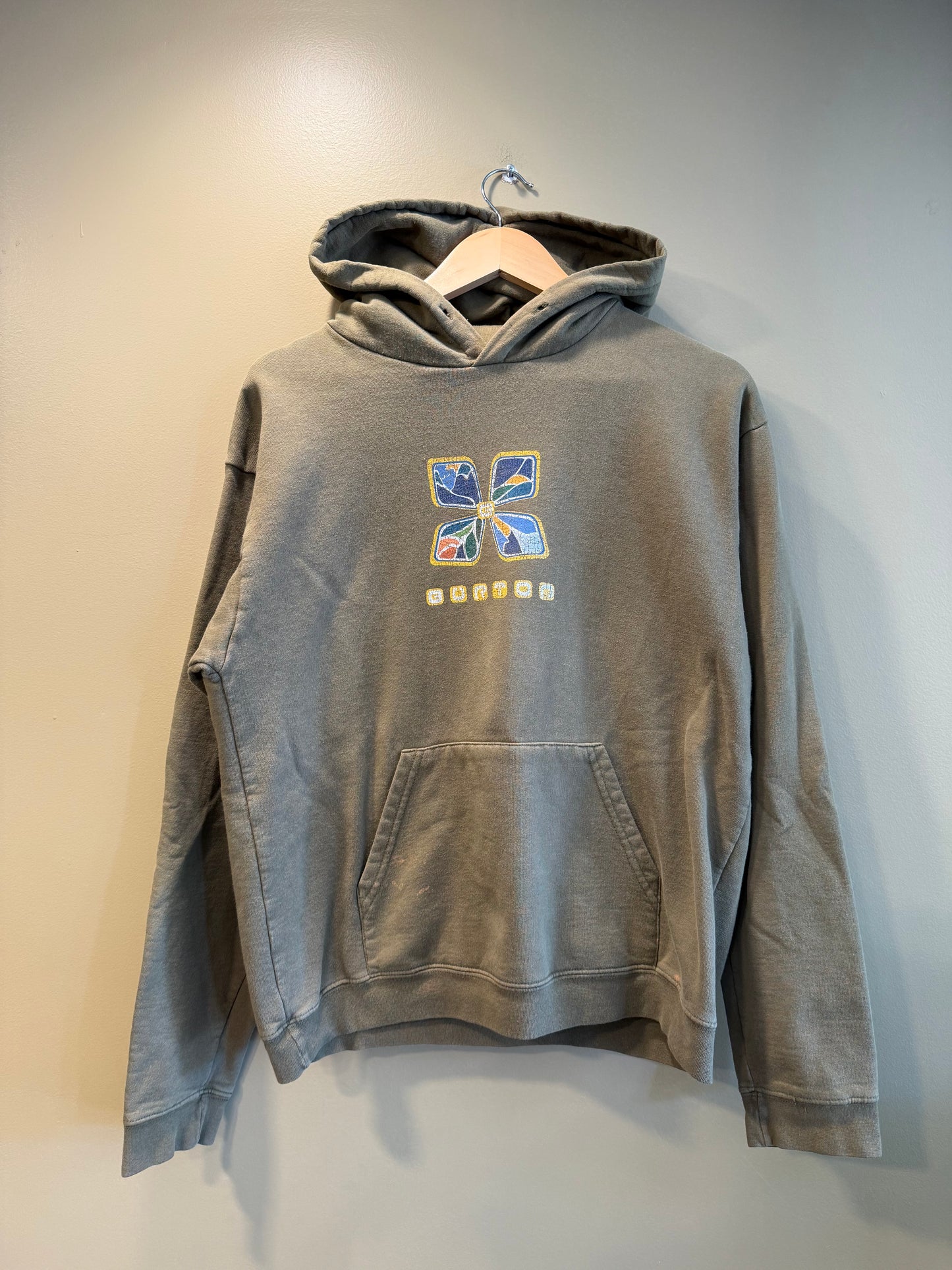 Vintage Y2K Burton Snowboards Green Hoodie Sweatshirt- S/M
