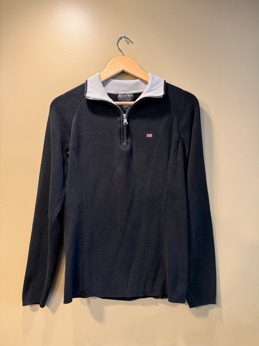 Vintage Polo Ralph Lauren Jeans Co. Black Quarter-Zip Sweater- L