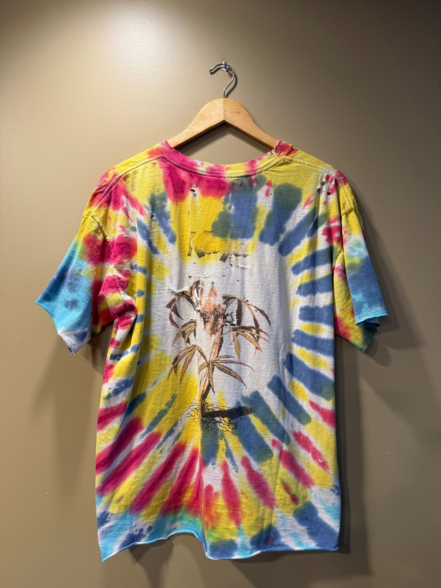 Vintage Bob Marley Tie Dye Kaya Weed T-Shirt- XL