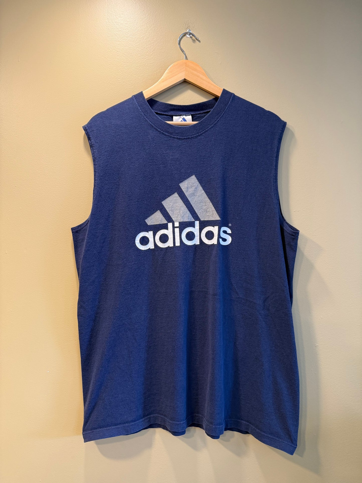Vintage Adidas Blue Tank Top T-Shirt- L