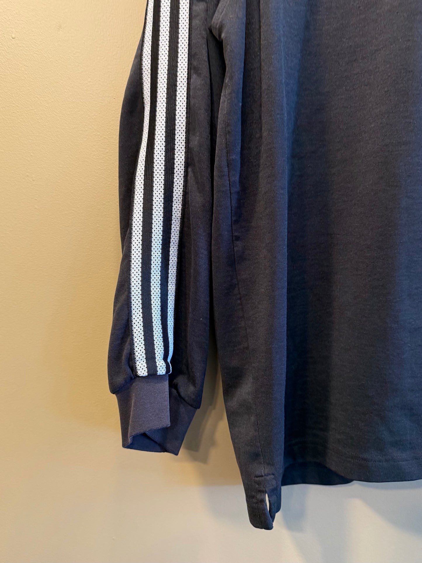 Vintage Adidas Black Long Sleeve Jersey Shirt- XL
