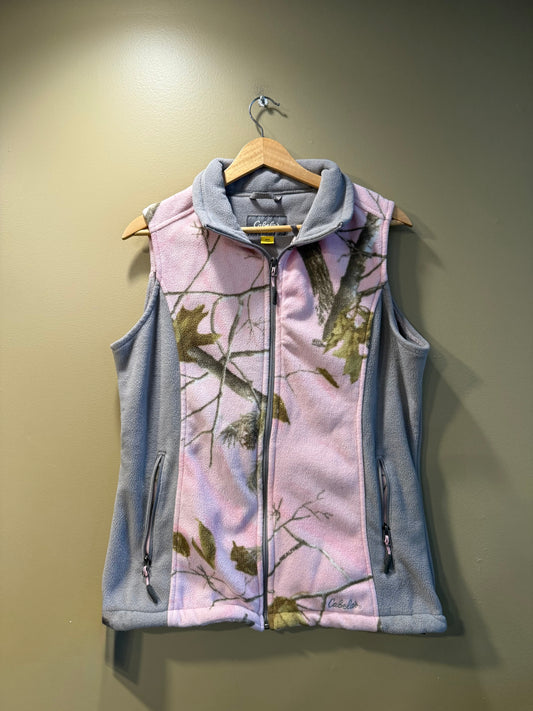 Vintage Cabela’s Pink Camo Fleece Vest- M