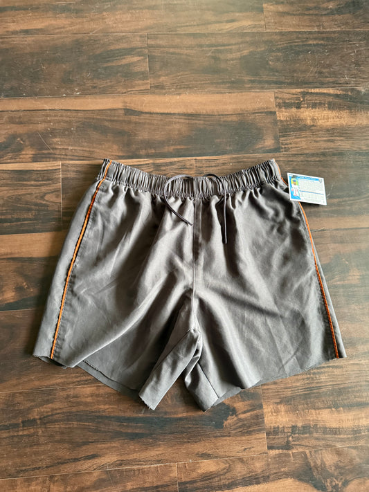 Vintage Y2K Dark Gray & Orange Athletic Shorts- 32