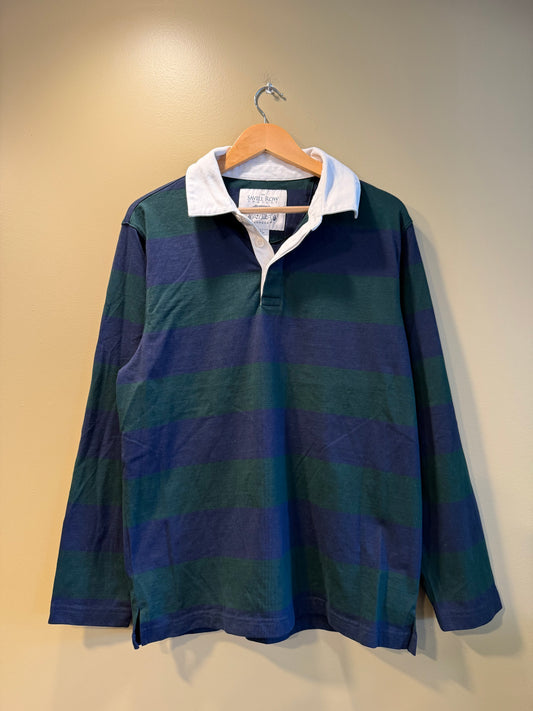 Vintage Saville Row Striped Rugby Shirt- L