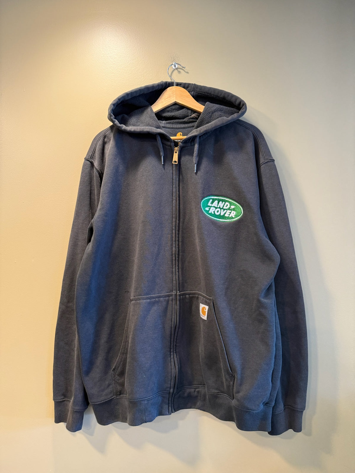 Vintage Land Rover Carhartt Zip-Up Hoodie Sweatshirt - L