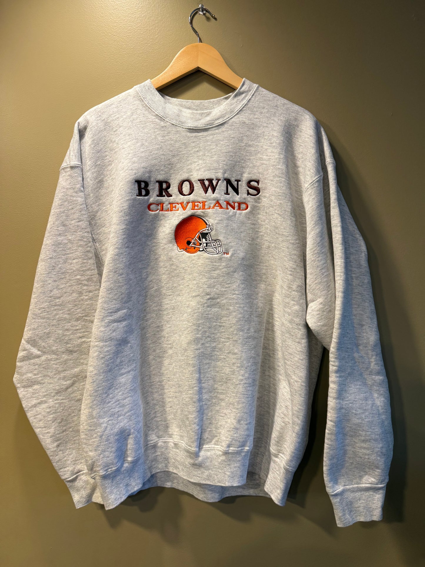 Vintage Salem Sportswear Cleveland Browns Gray Crewneck Sweatshirt- XL