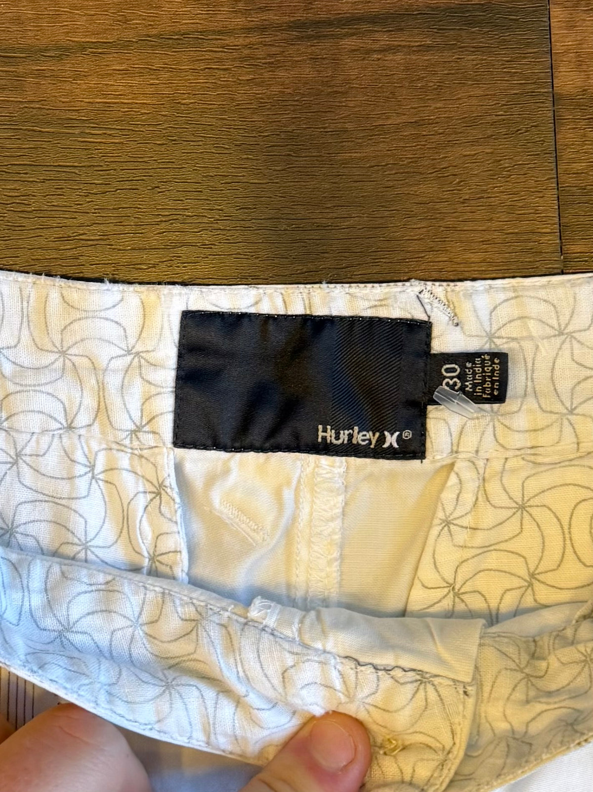 Vintage Hurley Checkered White Board Shorts- 30