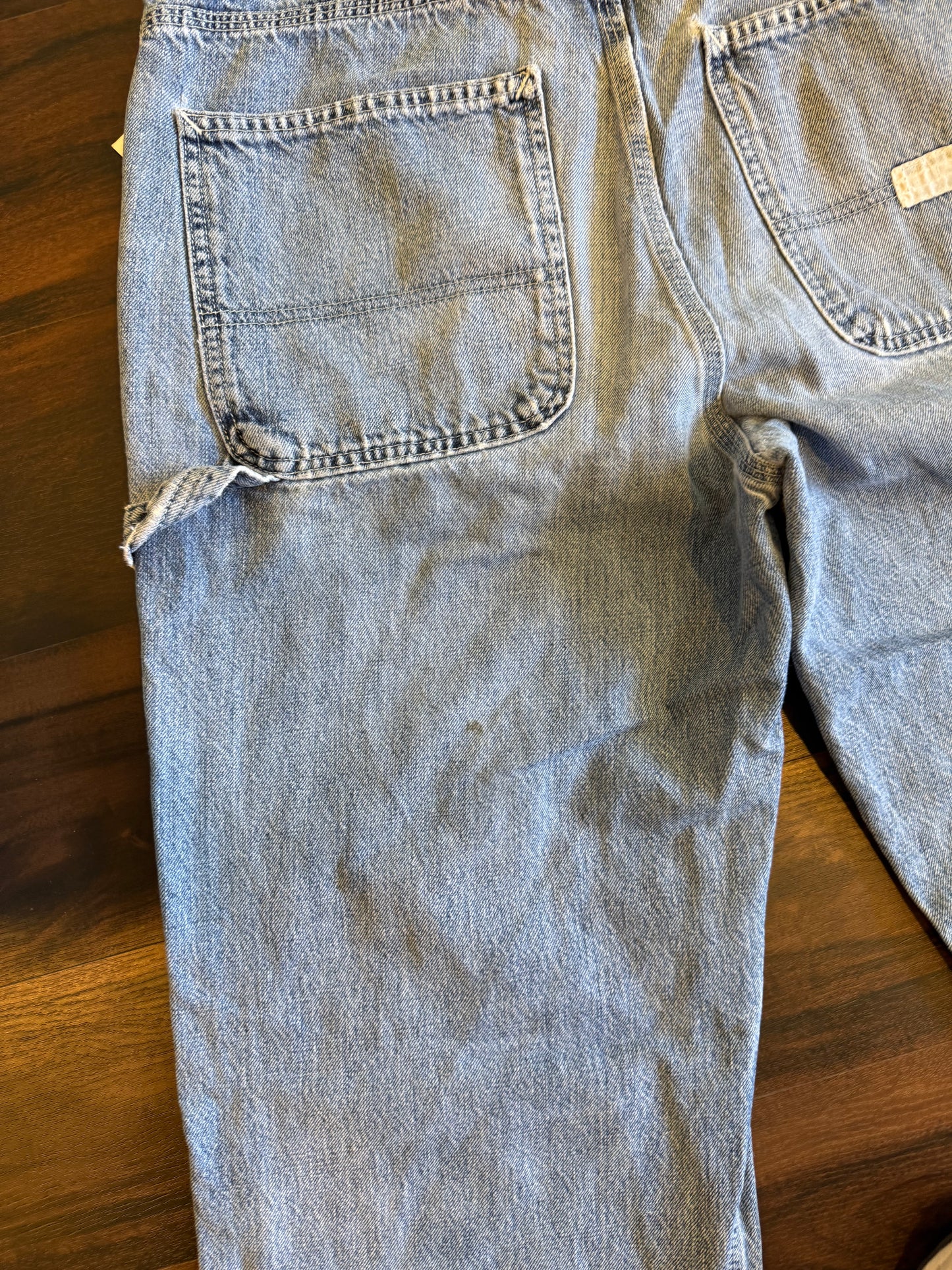 Vintage Gap Carpenter Light Wash Distressed Denim Jeans- 34x30