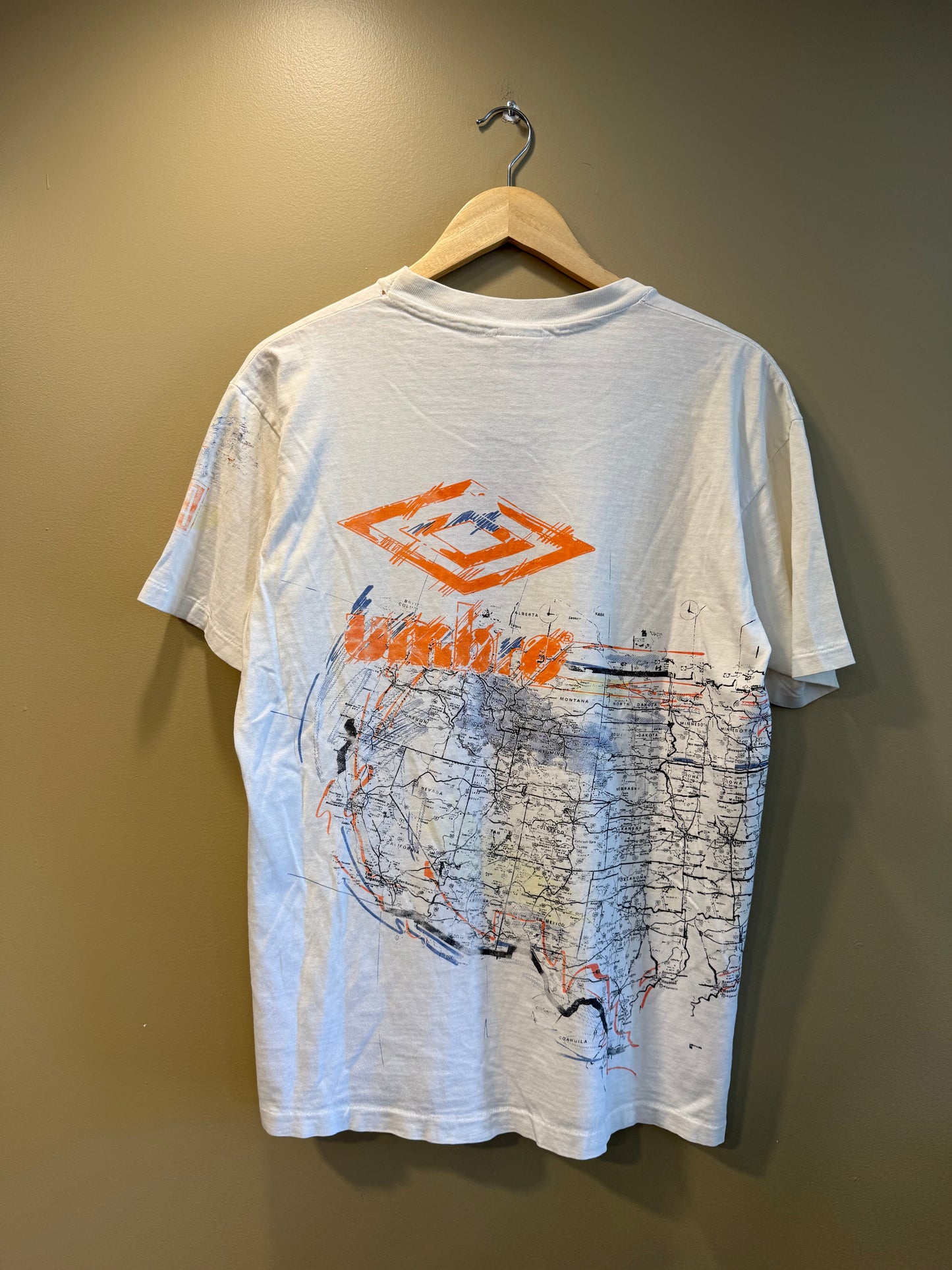 Vintage Umbro World Cup 94 United States Map T-Shirt- L