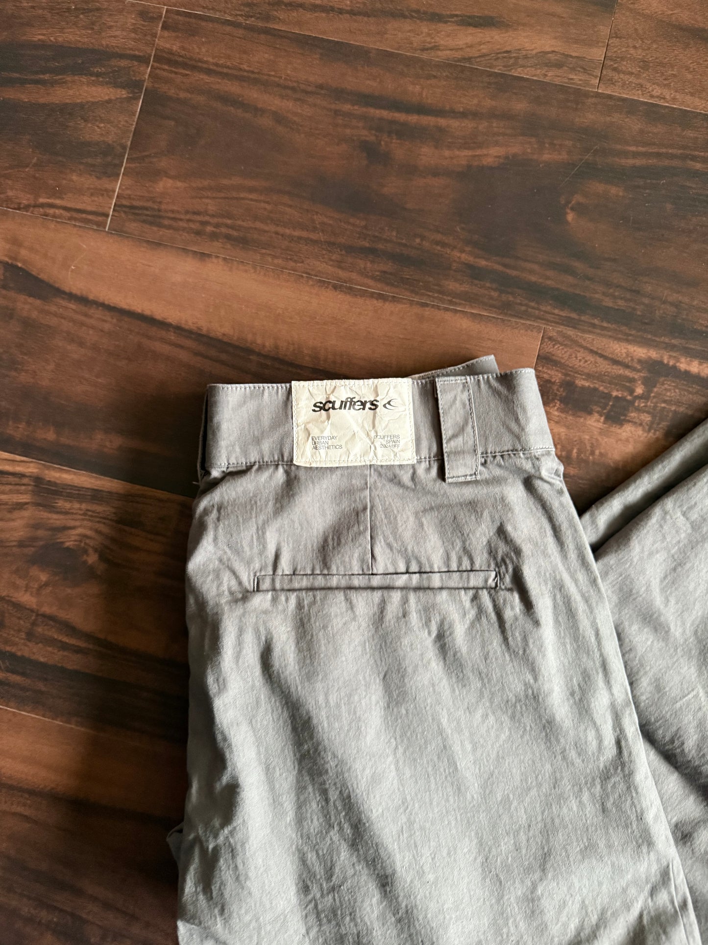 Scuffers Modern Gray Pleated Wide Leg Trousers- 30x30