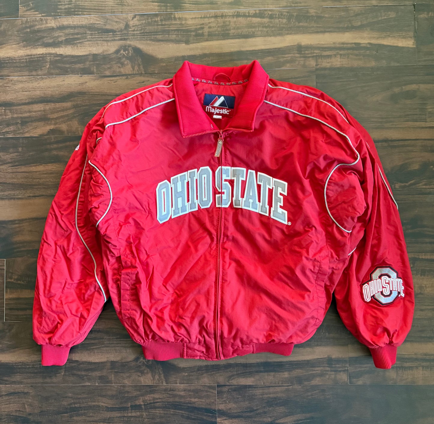 Vintage Ohio State Buckeyes Red Athletic Jacket- L
