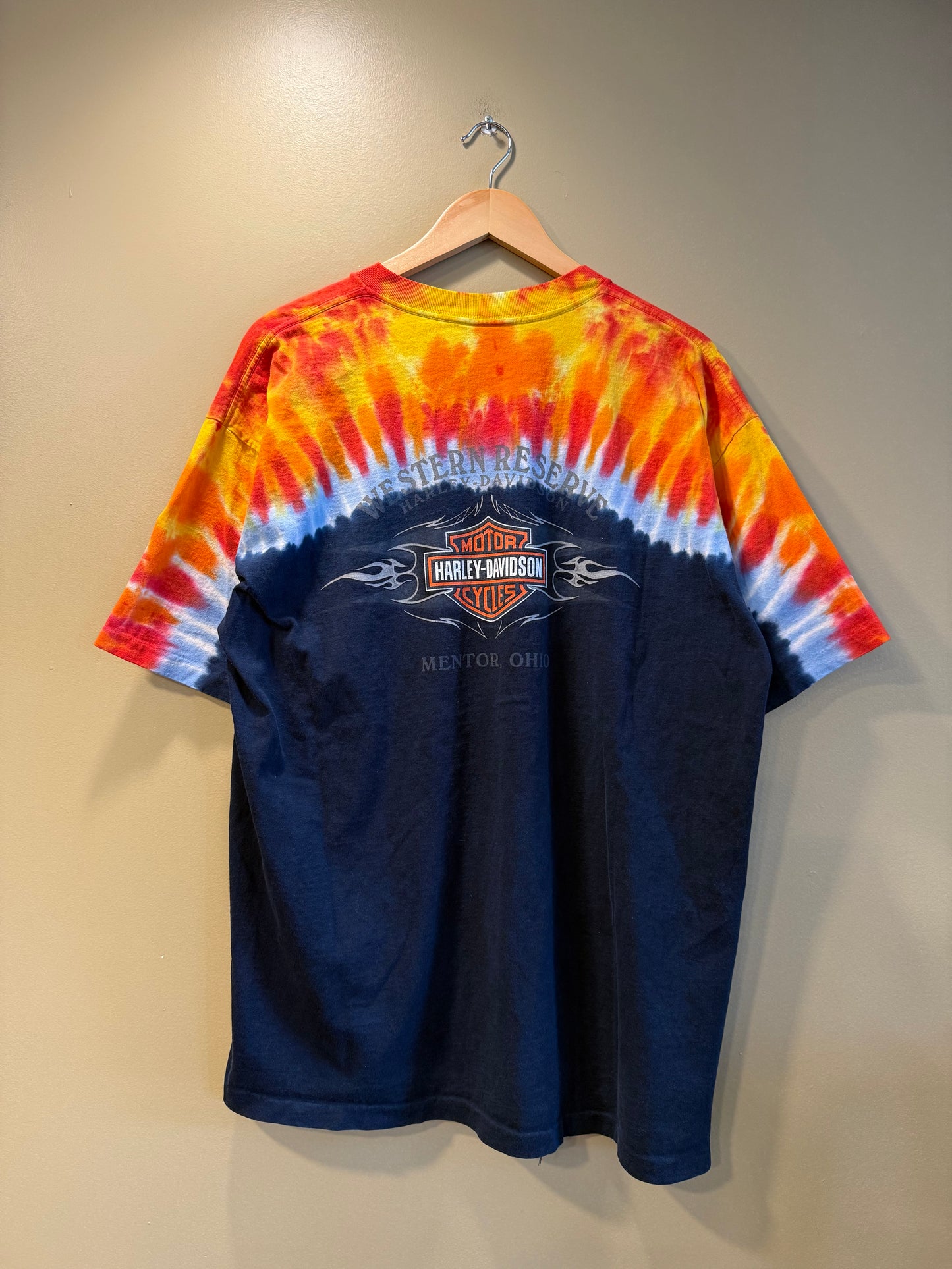 Vintage Harley Davidson Motorcycles Tie Dye T-Shirt- L/XL