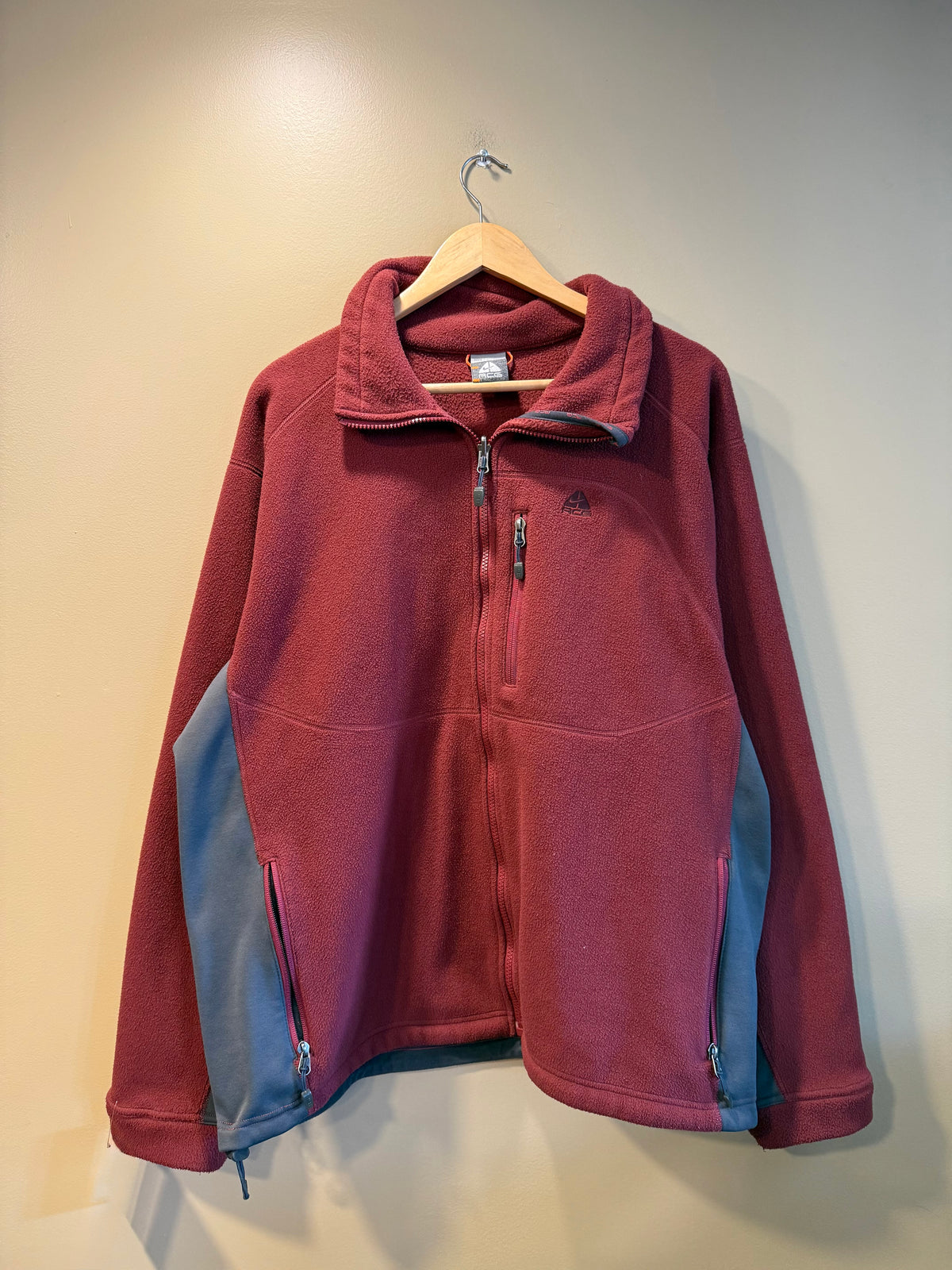 Vintage Nike ACG Maroon Fleece Jacket- XL