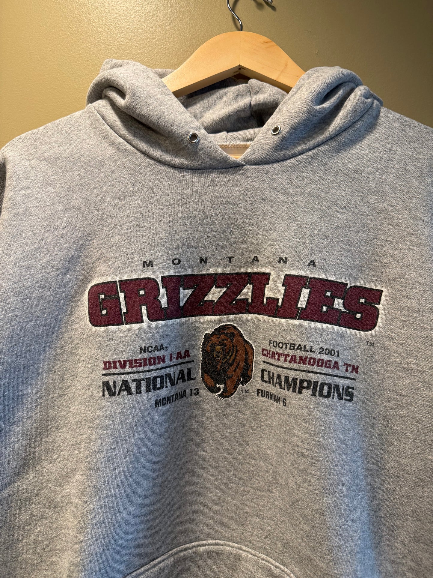 Vintage University of Montana Grizzlies Hoodie Sweatshirt- L