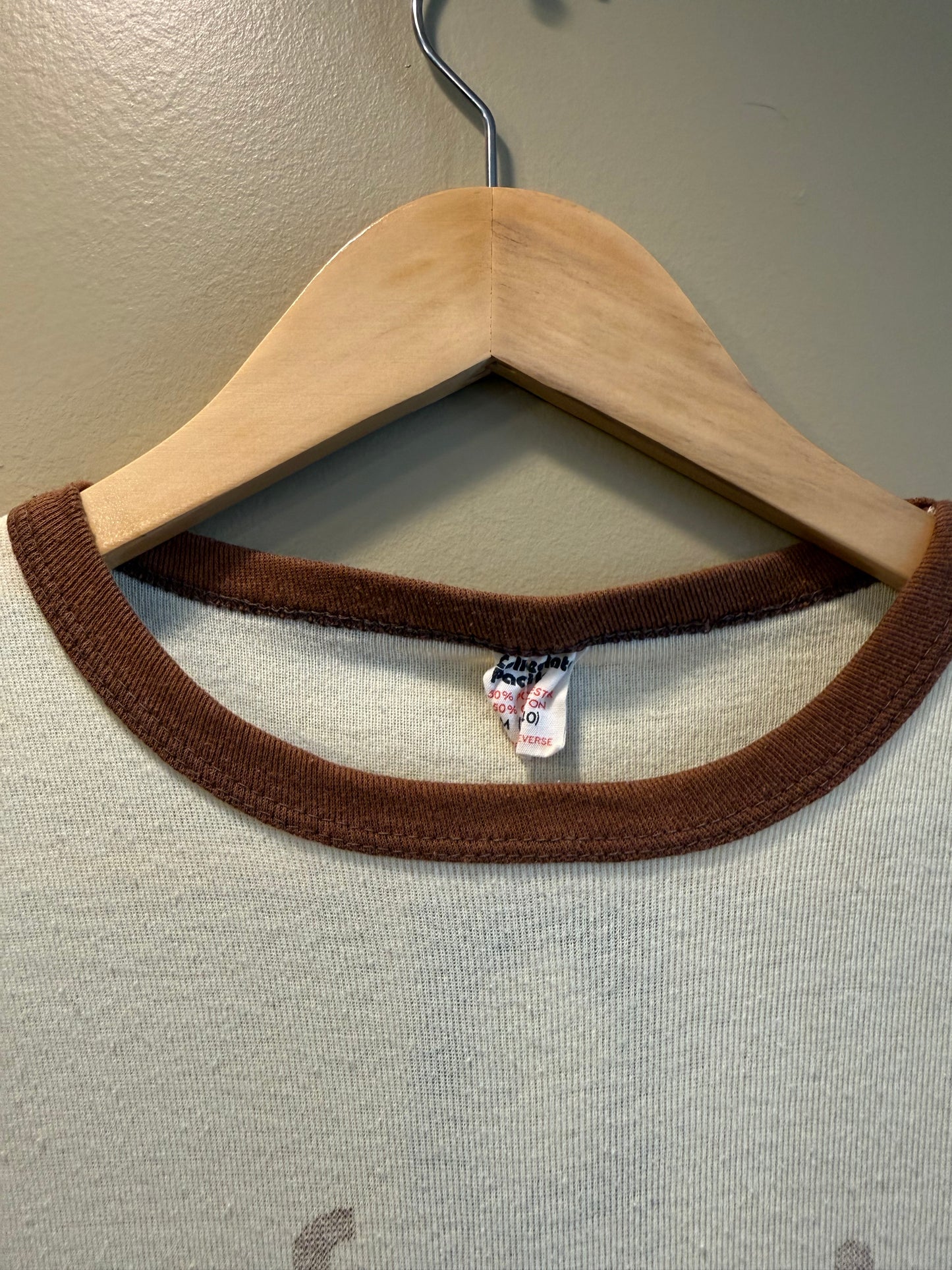 Vintage 70s San Francisco Tan Ringer T-Shirt- XS/S