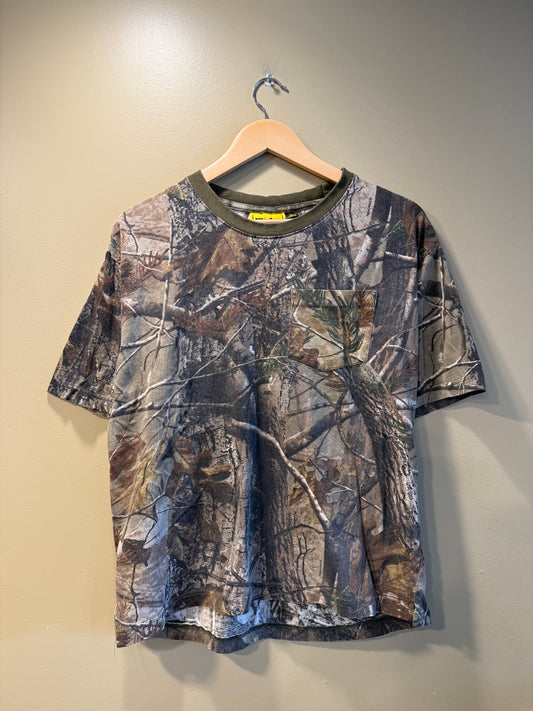 Vintage Work N’ Sport Tree Camo Pocket T-Shirt- M
