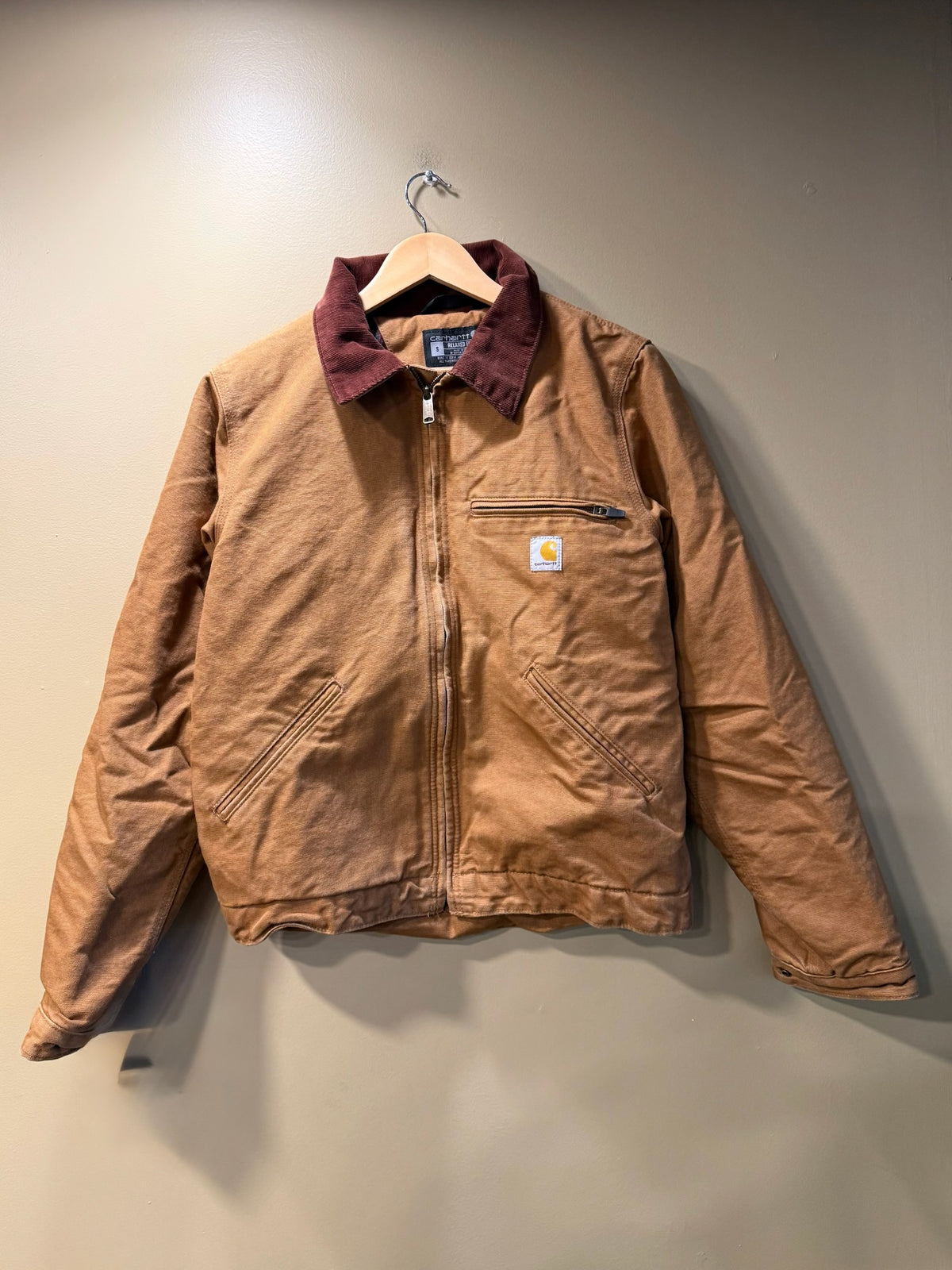 Vintage Carhartt Blanket-Lined Canvas Detroit Jacket - S