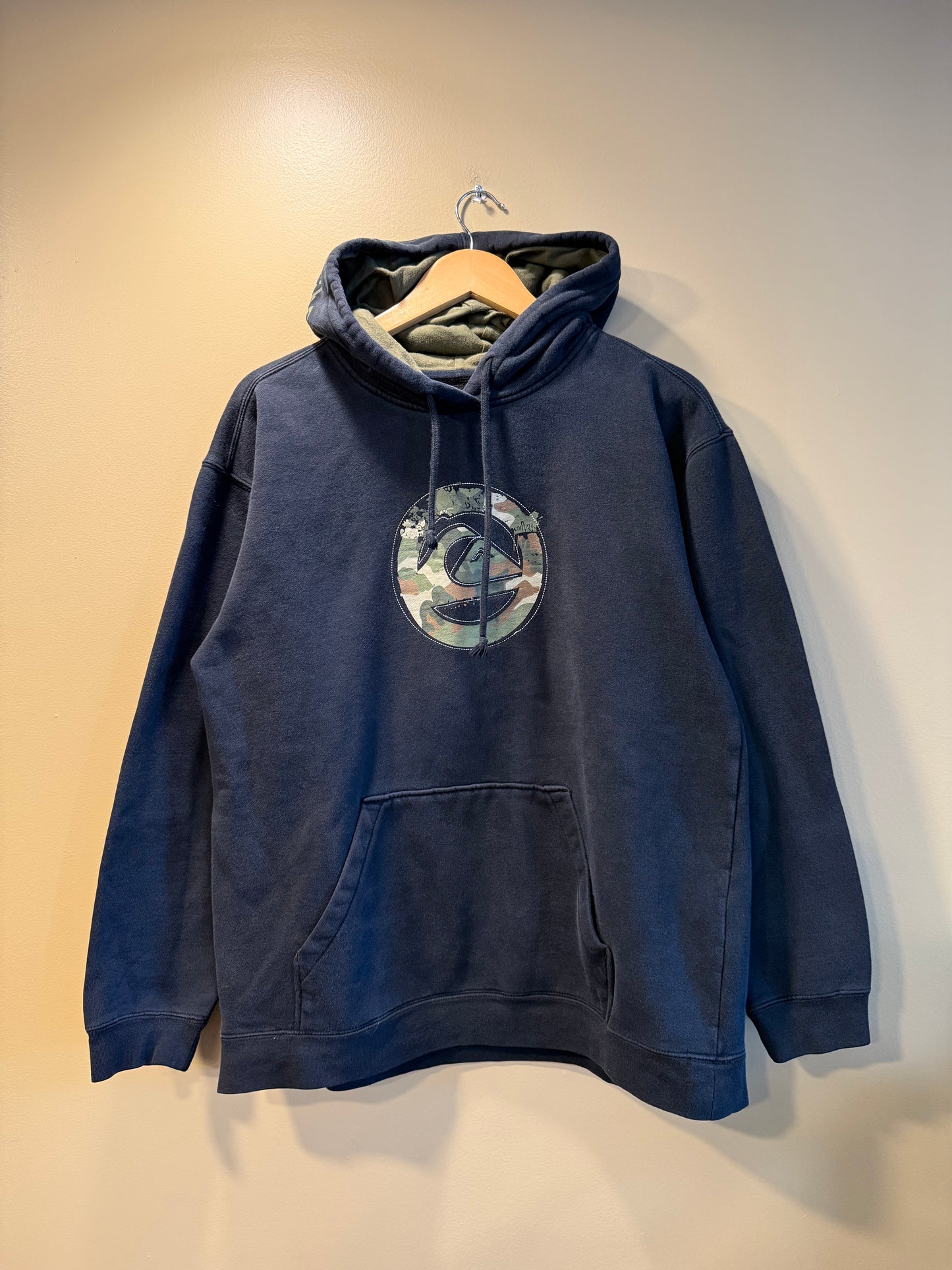 Vintage Quiksilver Black Camouflage Hoodie Sweatshirt- M