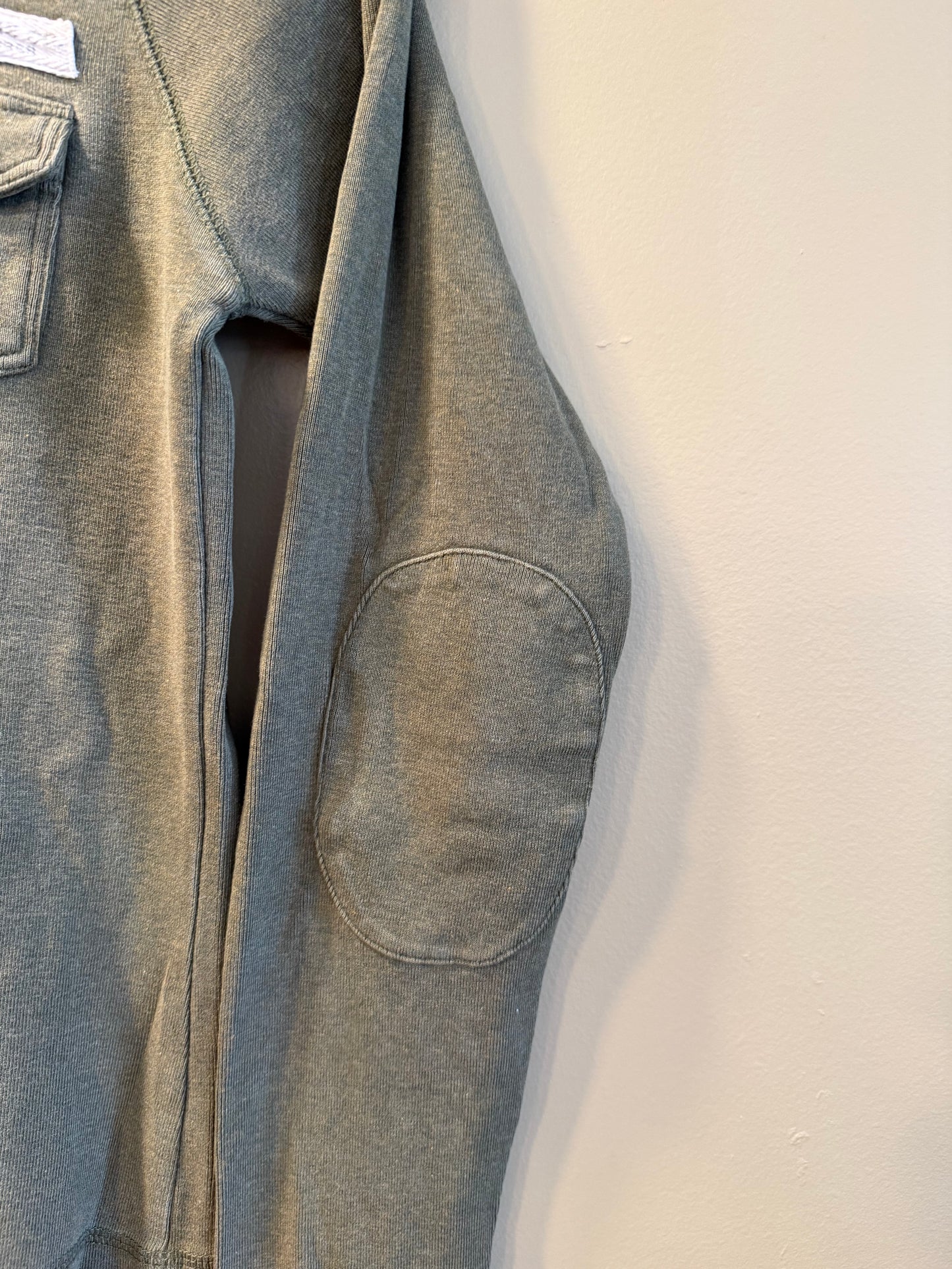 Vintage Polo Jeans Co. Women’s Army Green Quarter-Zip Sweatshirt- M