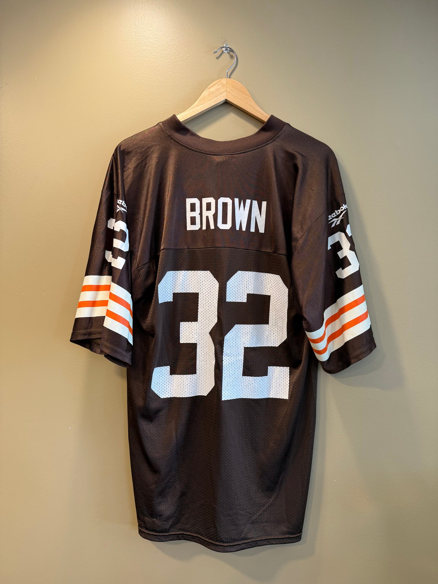 Vintage NFL Throwbacks Cleveland Browns Jim Brown Football Jersey- M