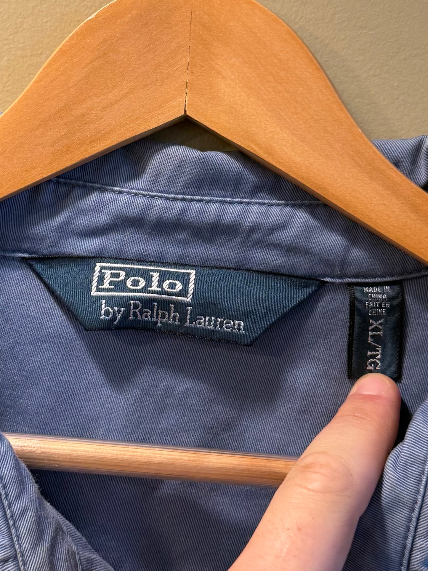 Vintage Polo Ralph Lauren Light Blue Harrington Jacket- XL