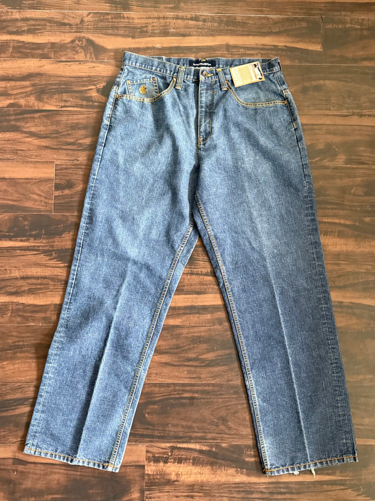 Vintage Y2K Rocawear Spellout Big Pocket Denim Jeans- 36x33
