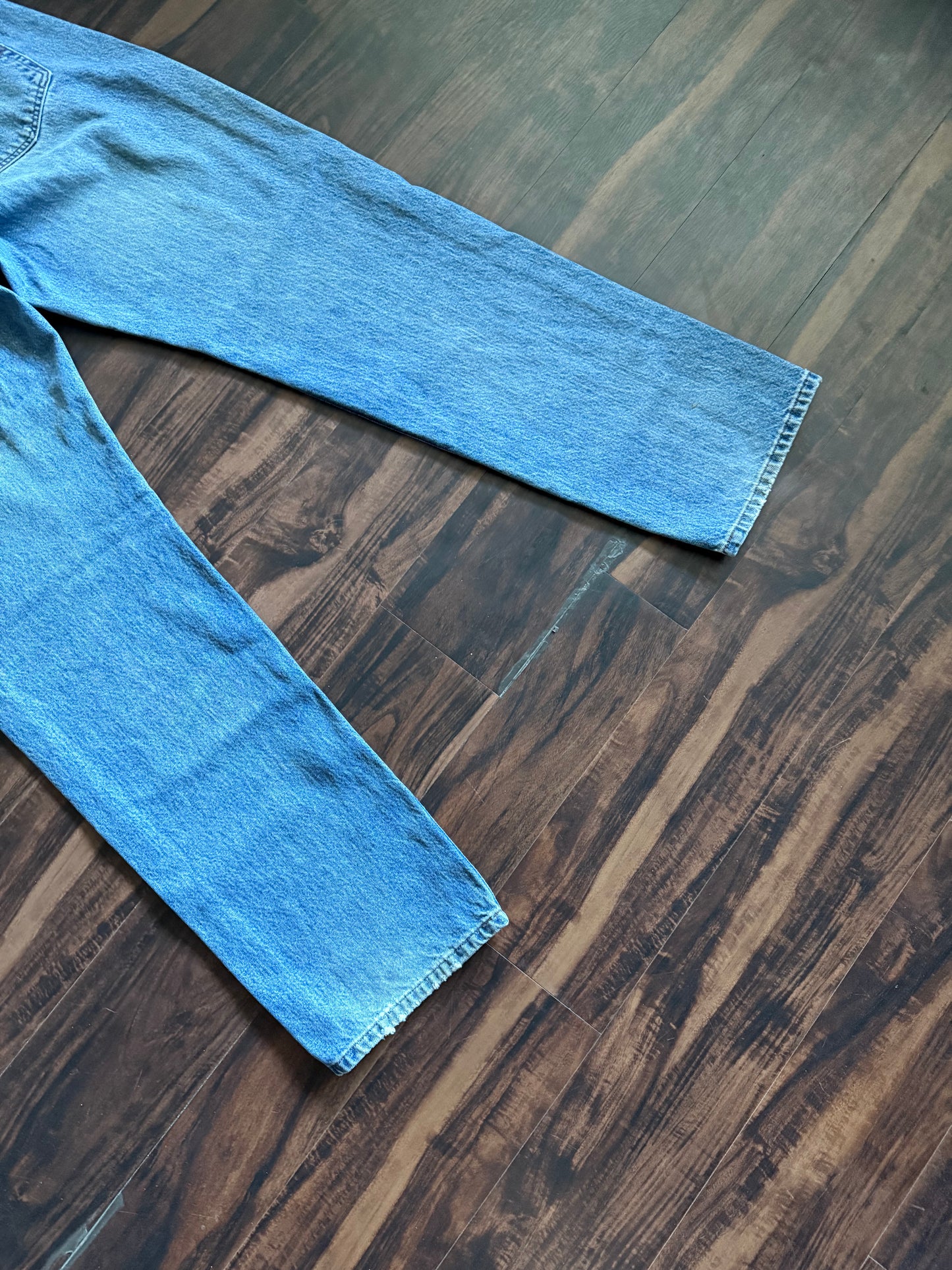 Vintage Harley Davidson Distressed Light Wash Denim Jeans- 38x34