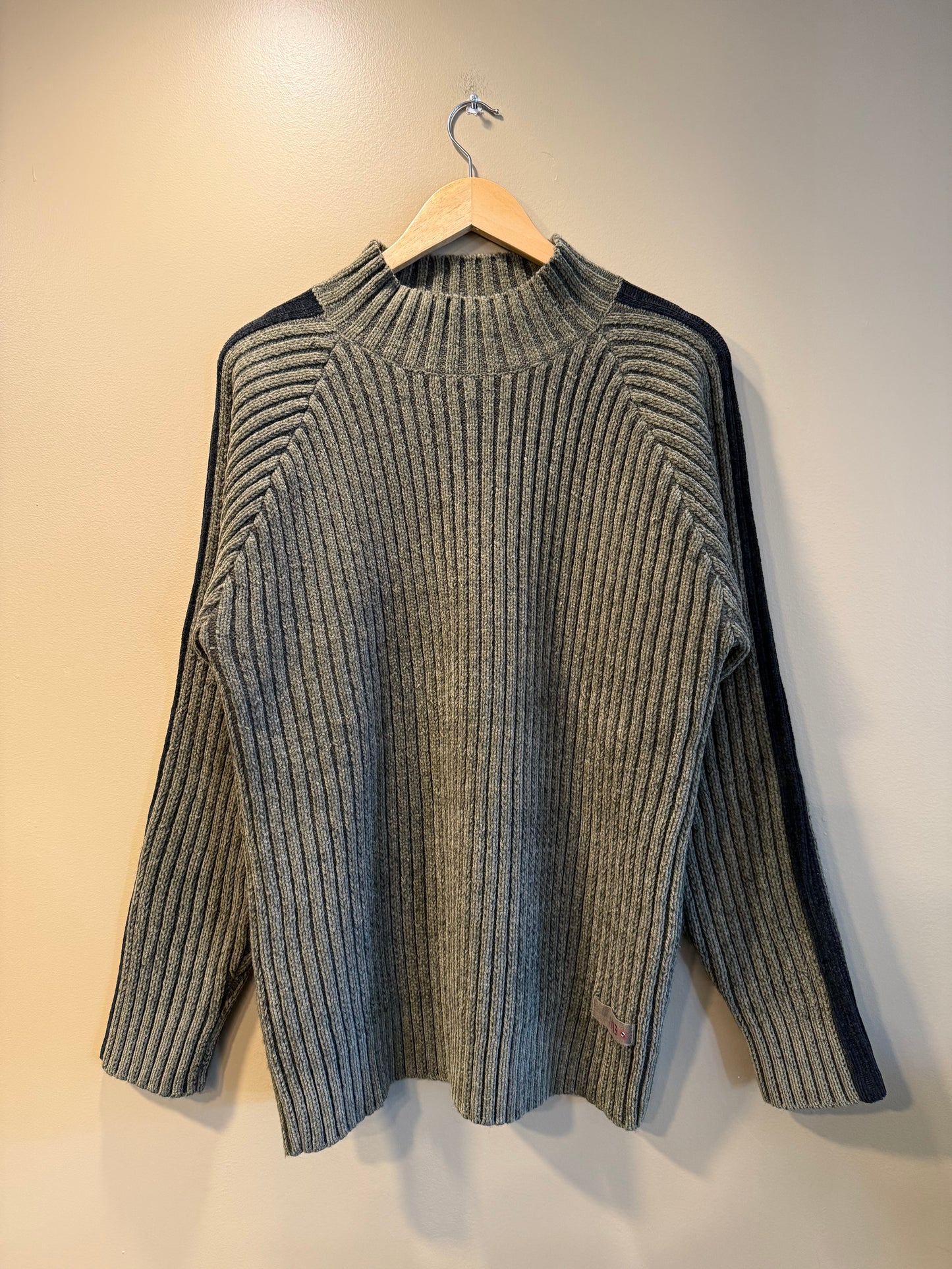 Vintage Union Bay Green Knit Mock Neck Sweater- L