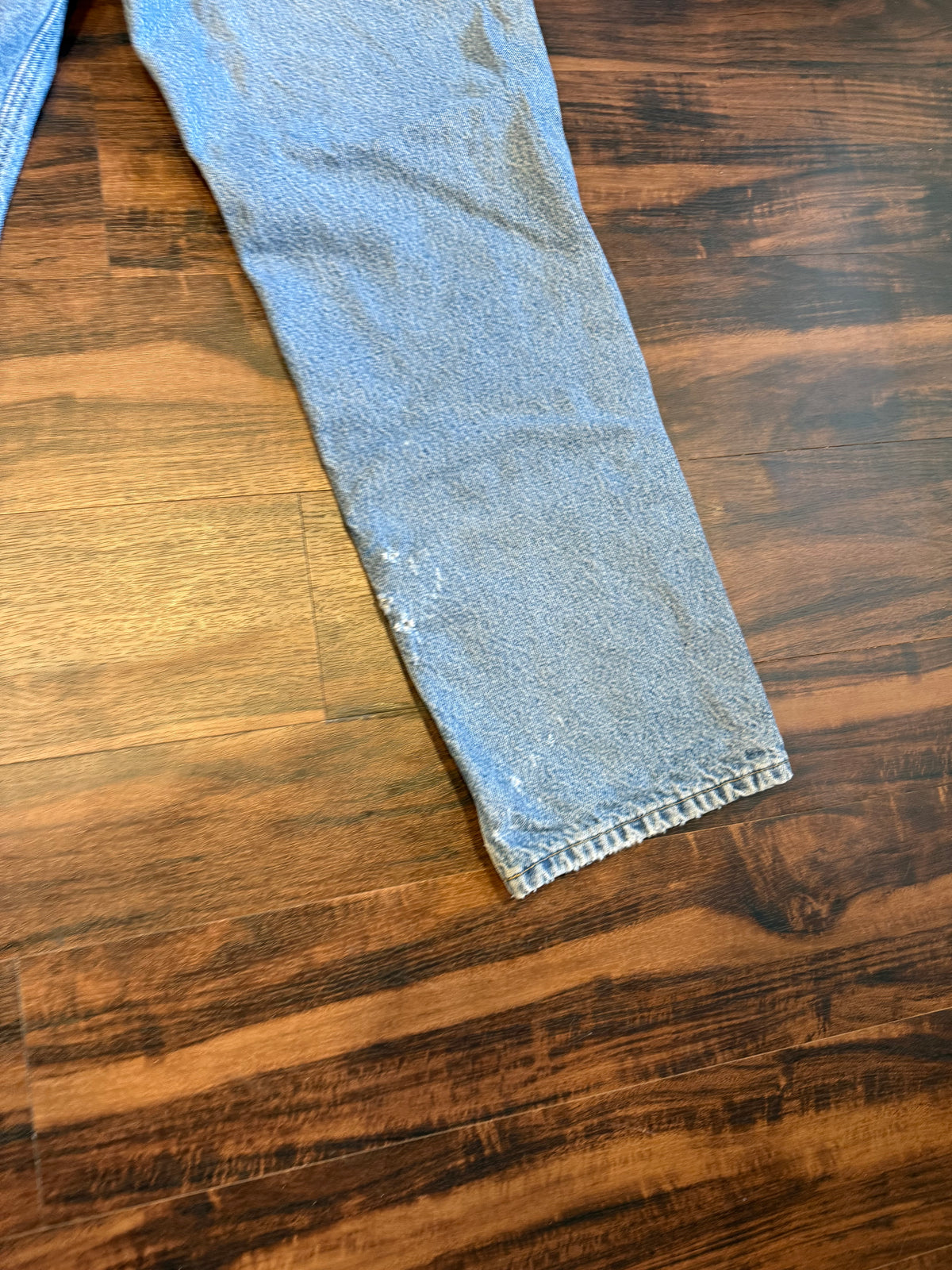 Vintage Carhartt Light Wash Distressed Flannel-Lined Jeans- 32x32