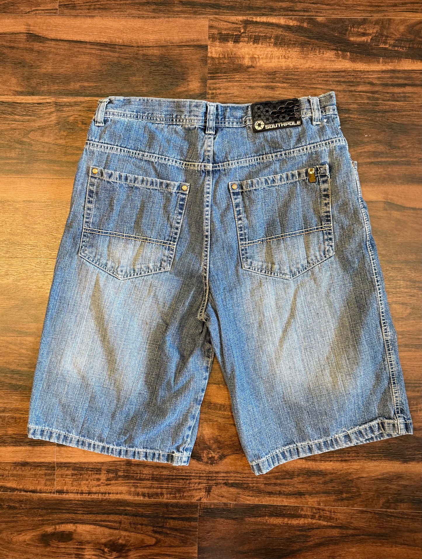 Vintage South Pole Light Wash Baggy Fit Denim Jean Shorts- 36