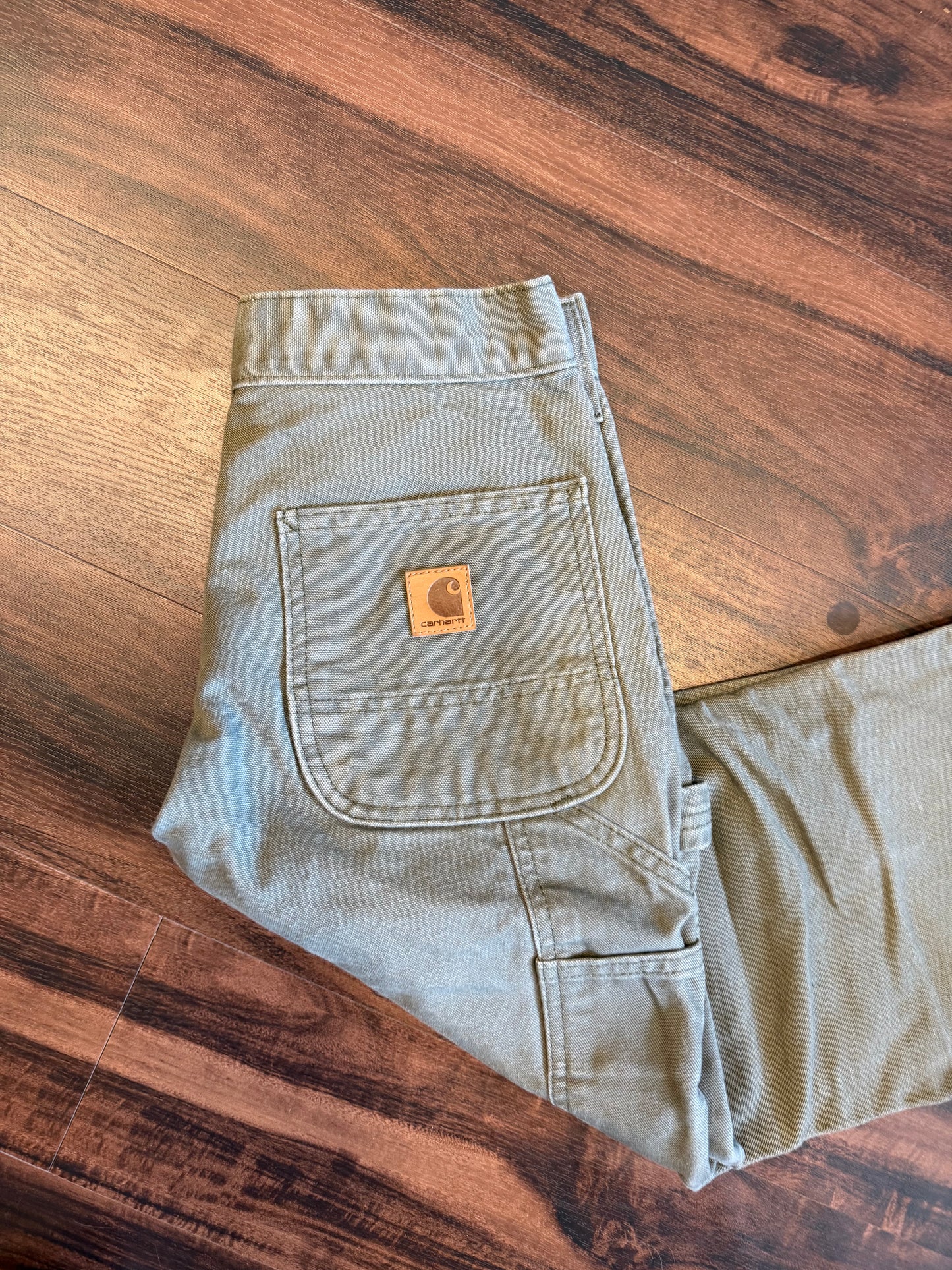 Vintage Carhartt Olive Green Carpenter Pants- 28x30