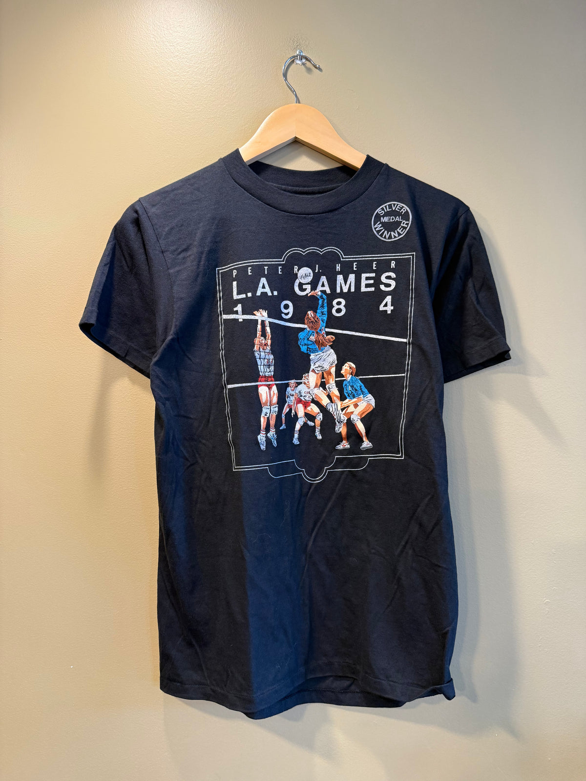 Vintage 1984 Los Angeles Olympics Volleyball T-Shirt- S