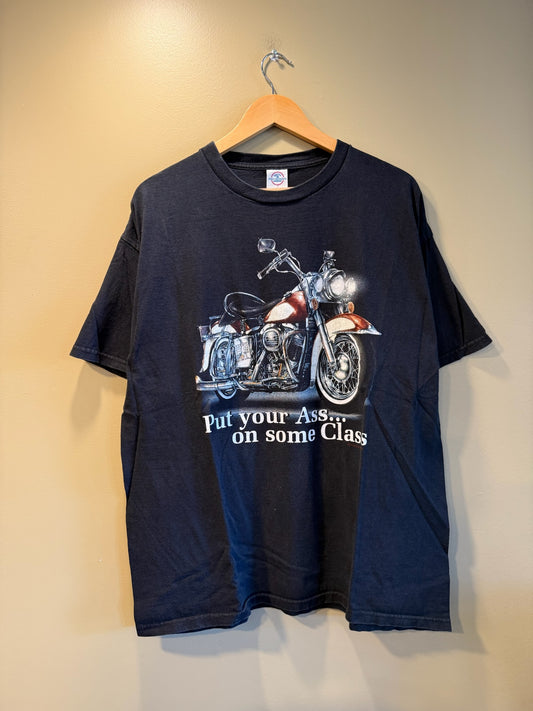 Vintage Biker Put Your Ass On Some Class T-Shirt - XL
