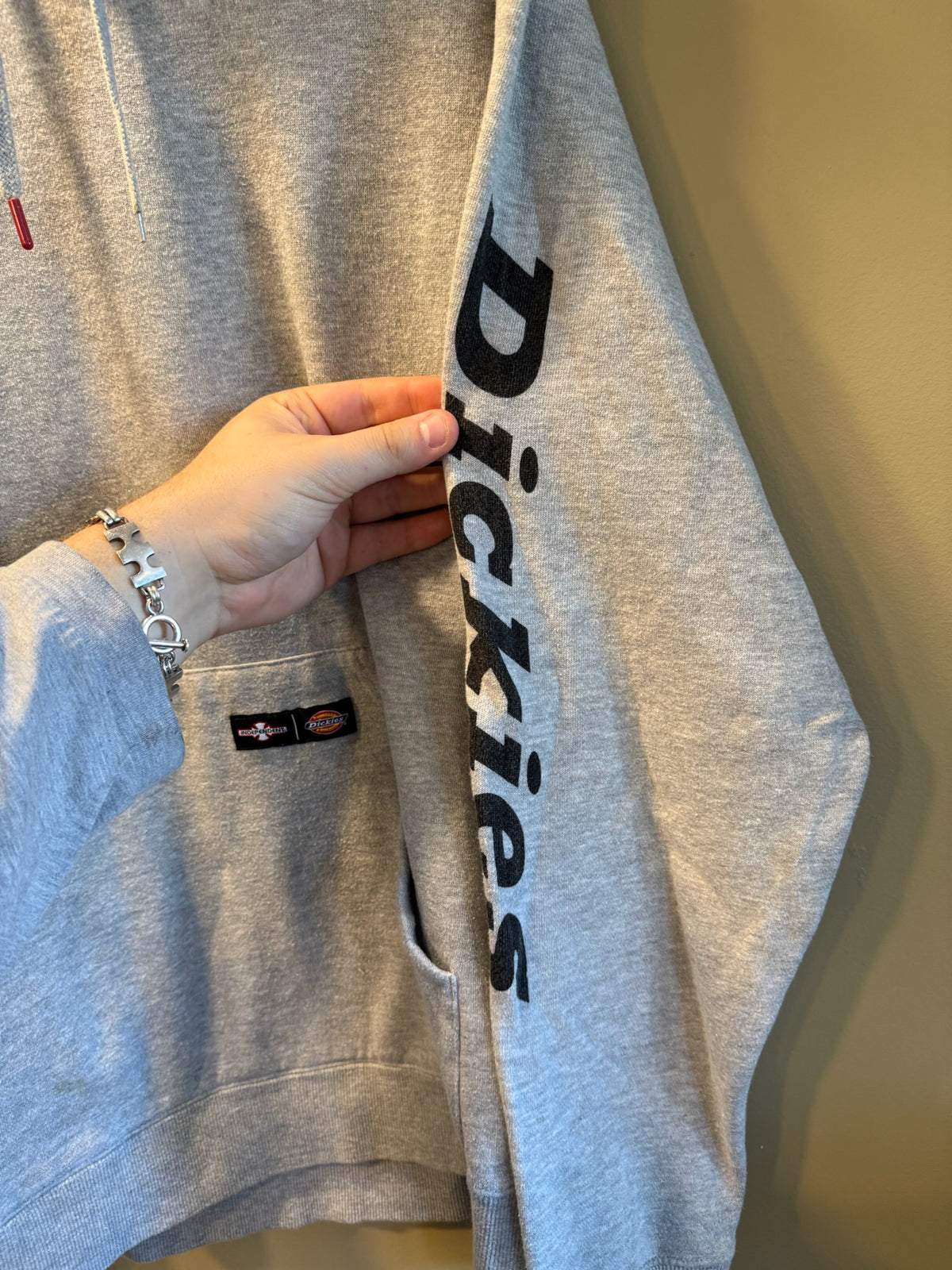 Vintage Y2K Independent x Dickies Iron Cross Logo Hoodie Sweatshirt - M