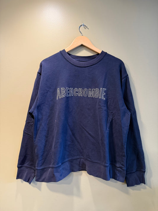 Vintage Y2K Abercrombie & Fitch Navy Blue Crewneck Sweatshirt- L