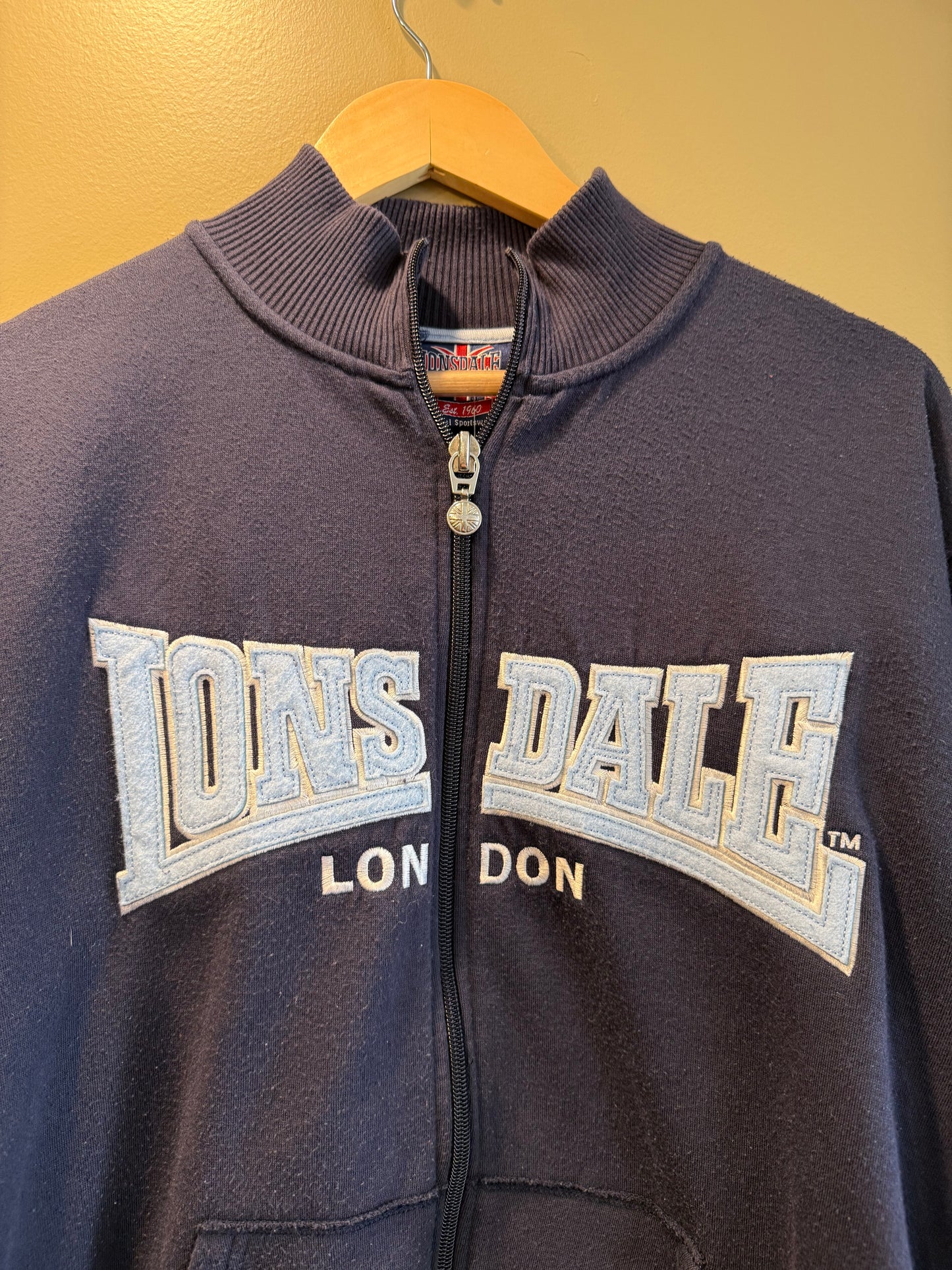 Vintage Lonsdale London Athletic Full-Zip Sweatshirt- M