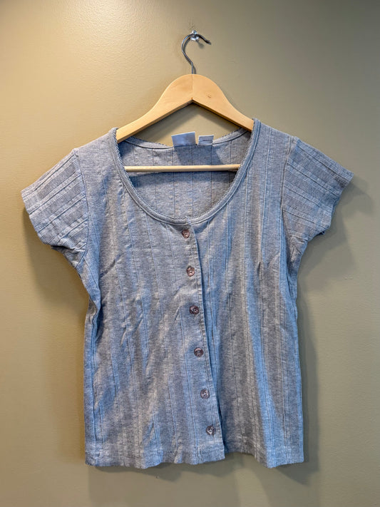 Vintage Y2K Arizona Jean Co. Gray Ribbed Button-Up Shirt- M