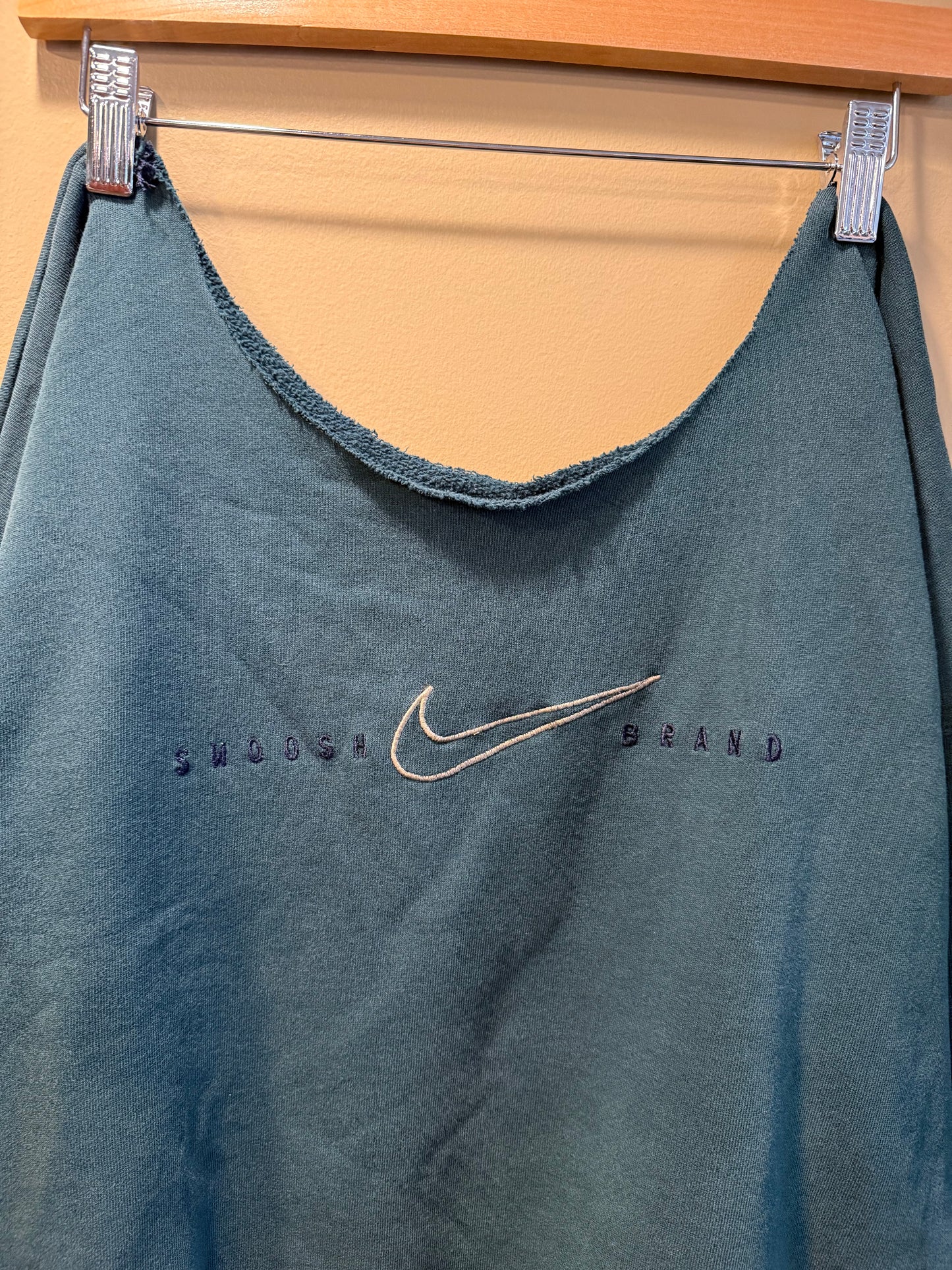 Vintage Nike Green Chopped Neck Crewneck Sweatshirt- XL/XXL