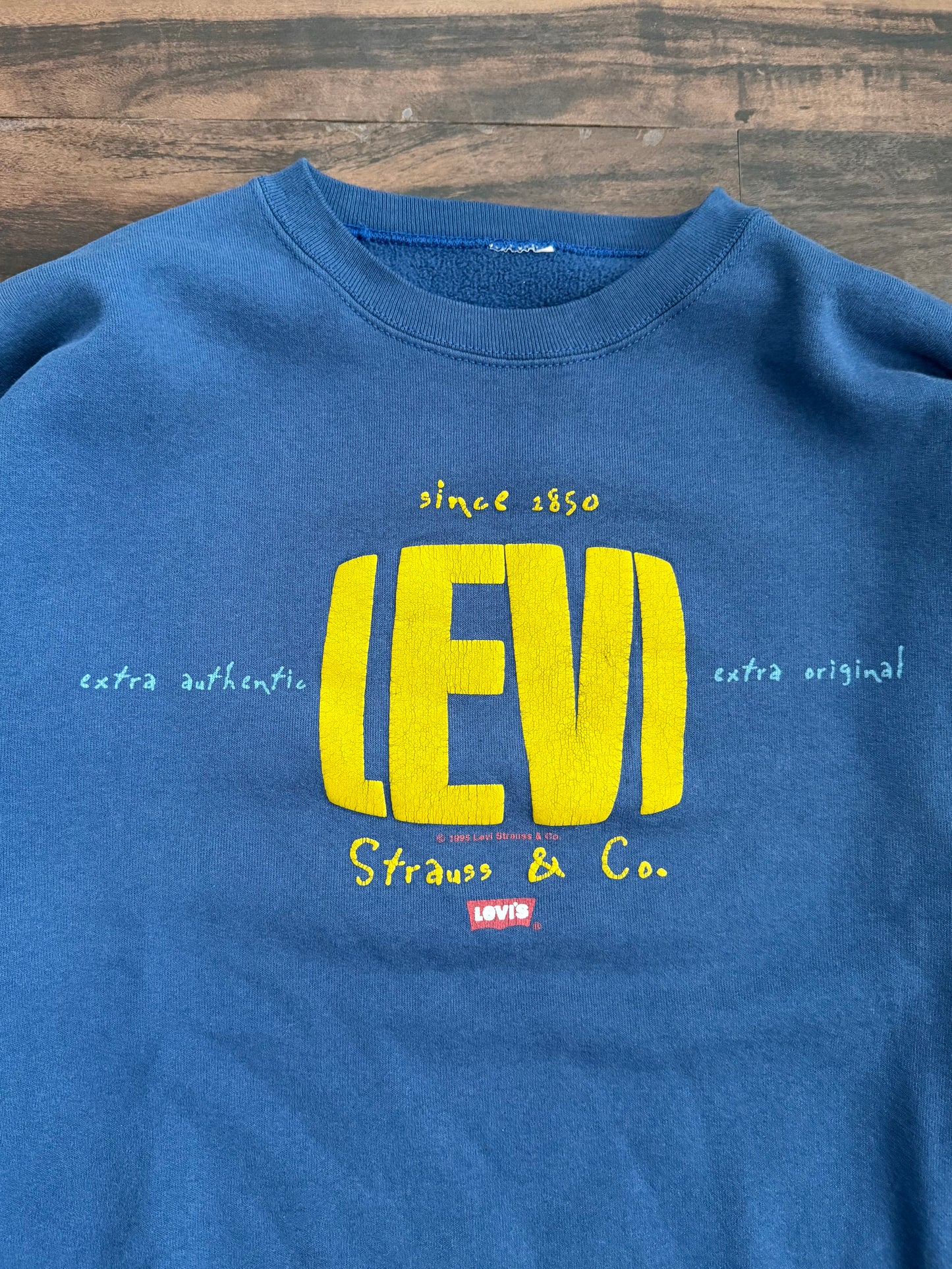 Vintage Levi Strauss Blue Crewneck Sweatshirt- L
