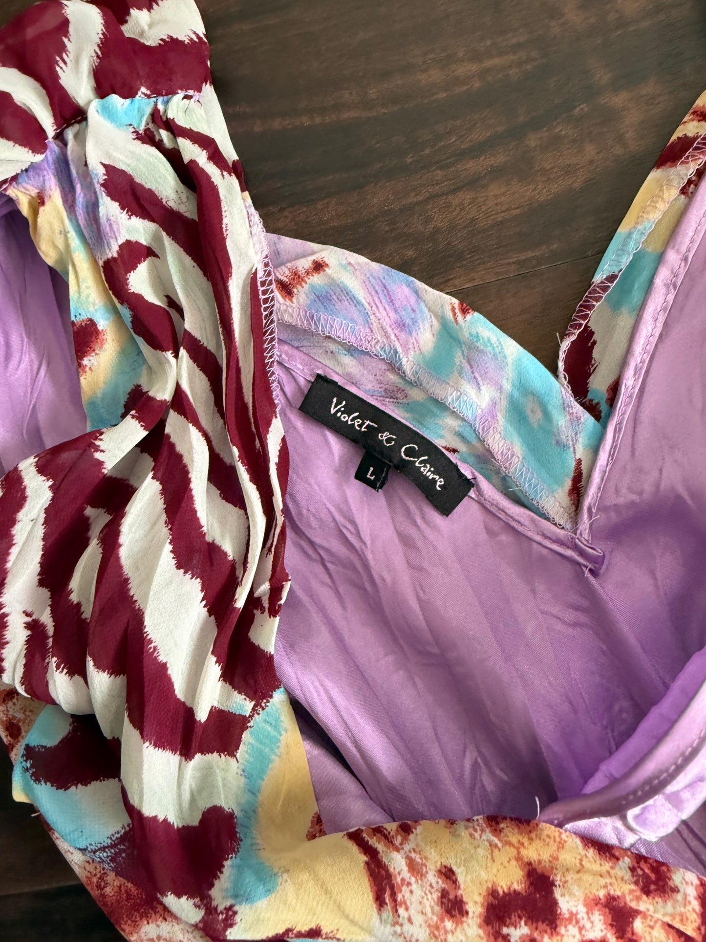 Vintage Y2K Patterned & Textured Top- L