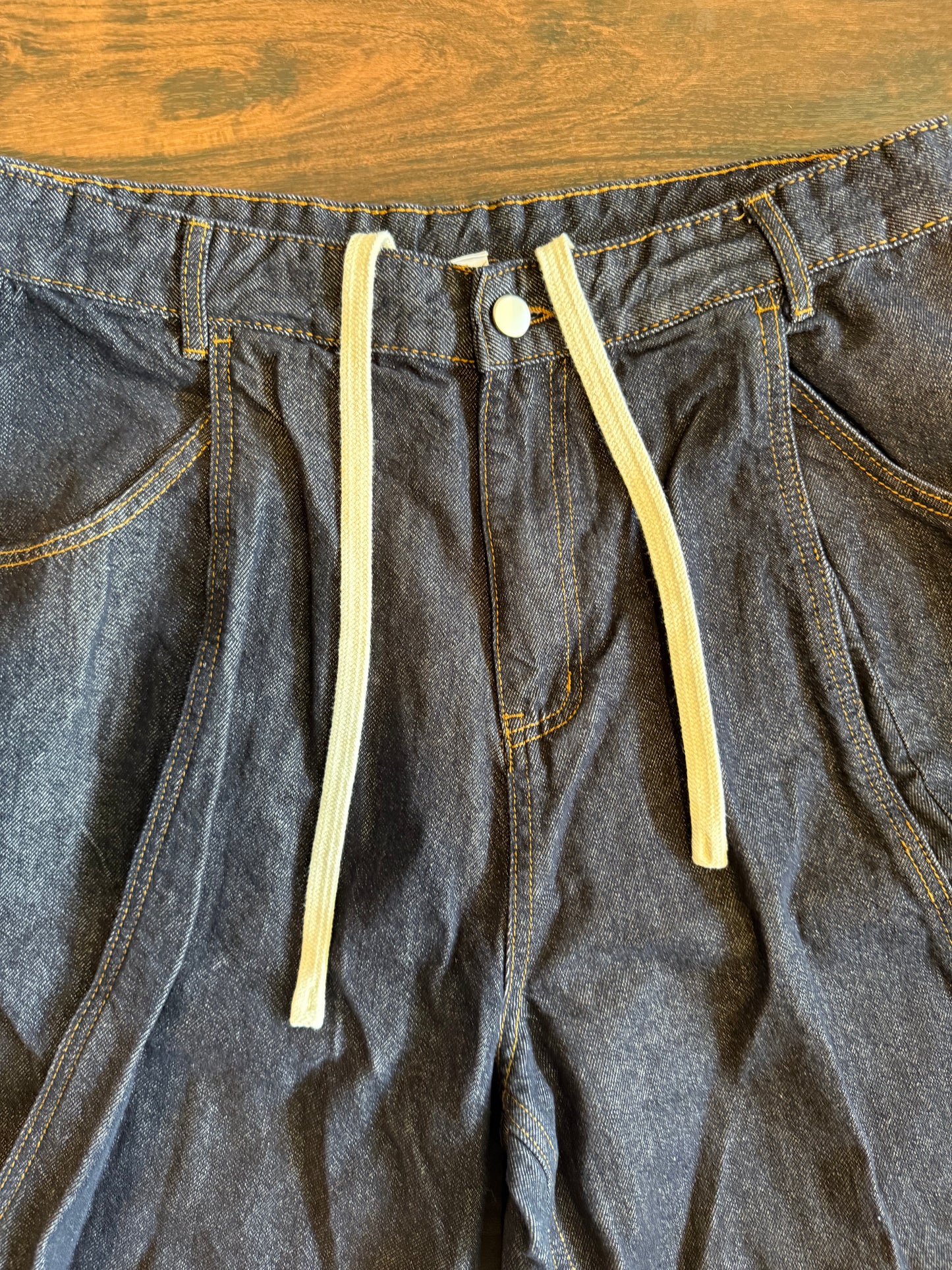 Chad & Jade Made In Korea Dark Wash Streetwear Jean Shorts- 34