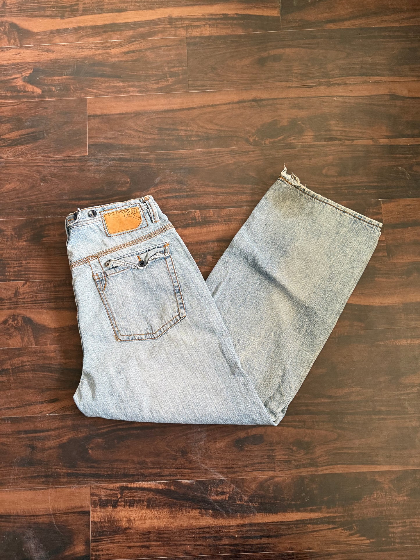 Vintage Roca Wear Light Wash Streetwear Denim Jeans- 36x31