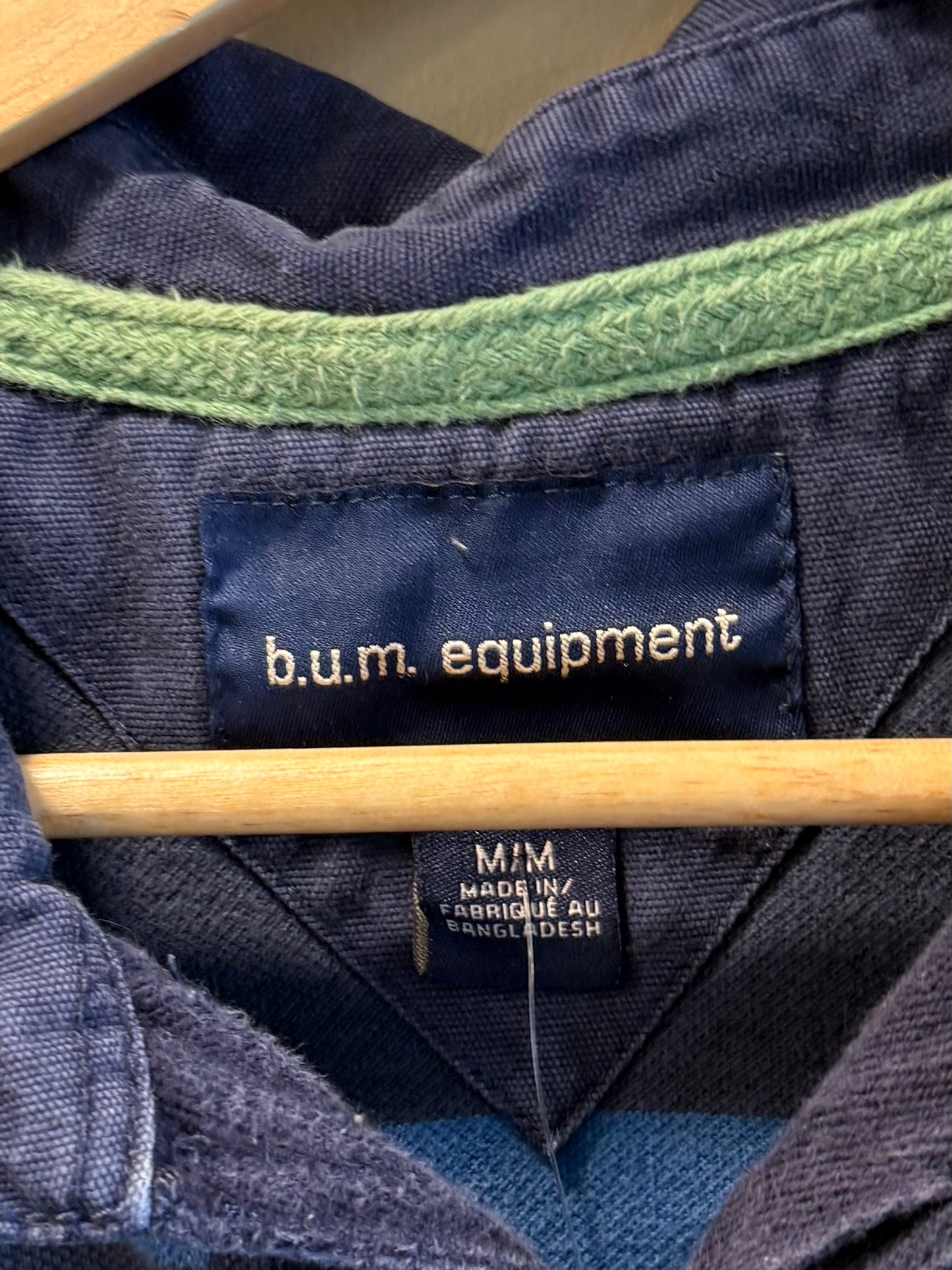 Vintage Y2K BUM Equipment Striped Polo Shirt- S/M
